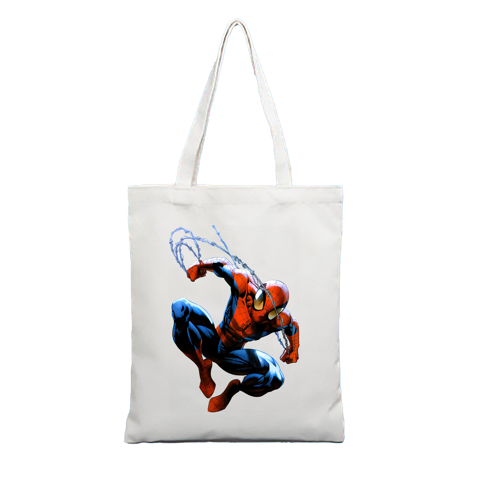 （画像用） Spider Man スパイダーマン 縦型キャンバス生地手提げバッグ　トートバッグ