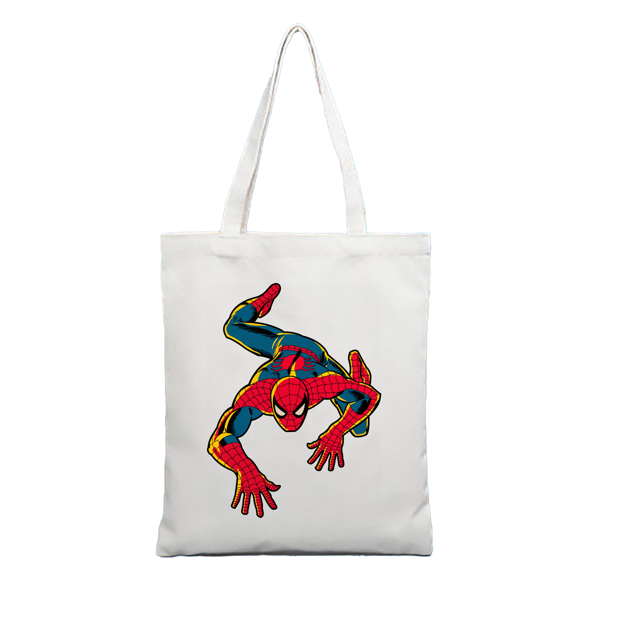 （画像用） Spider Man スパイダーマン 縦型キャンバス生地手提げバッグ　トートバッグ