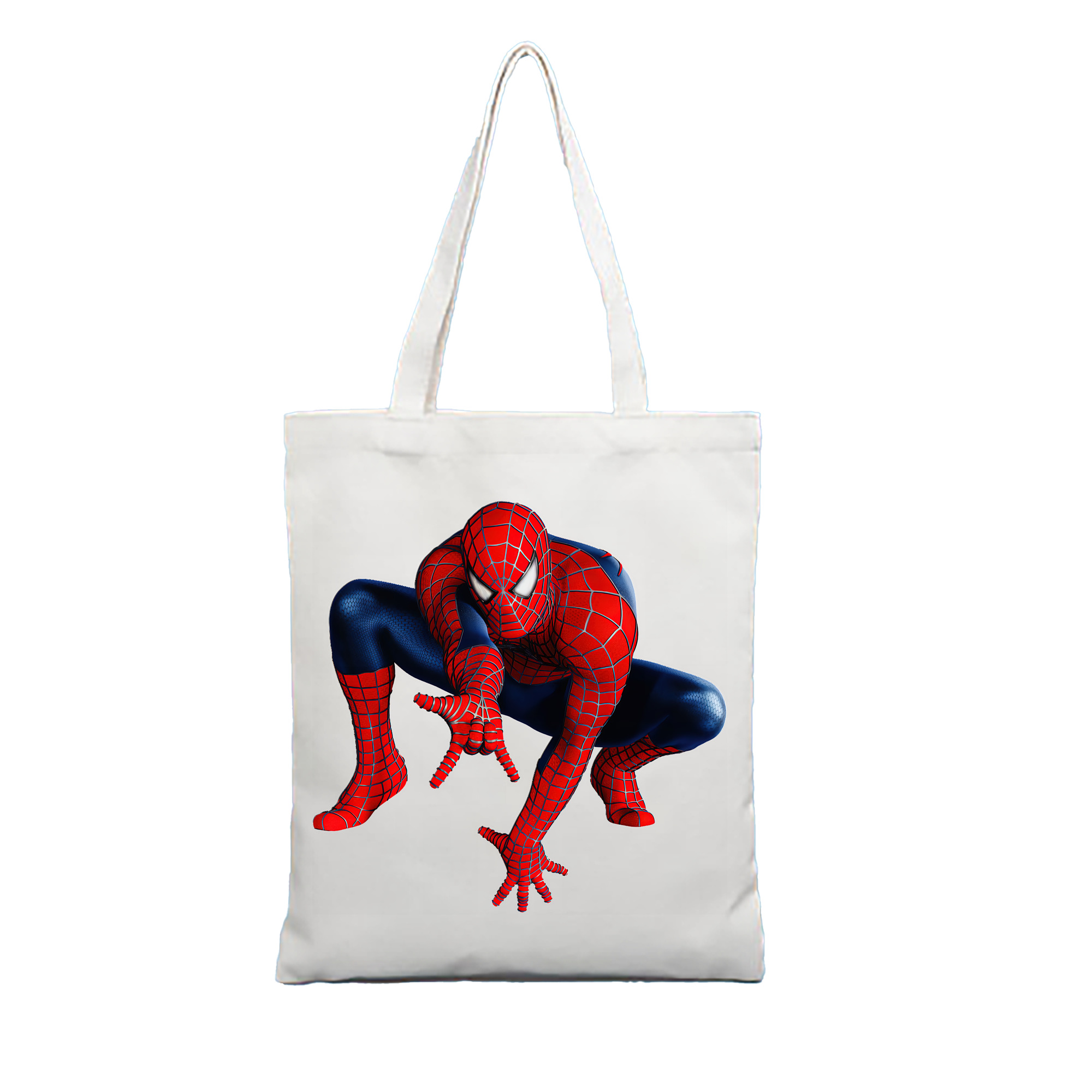 （画像用） Spider Man スパイダーマン 縦型キャンバス生地手提げバッグ　トートバッグ