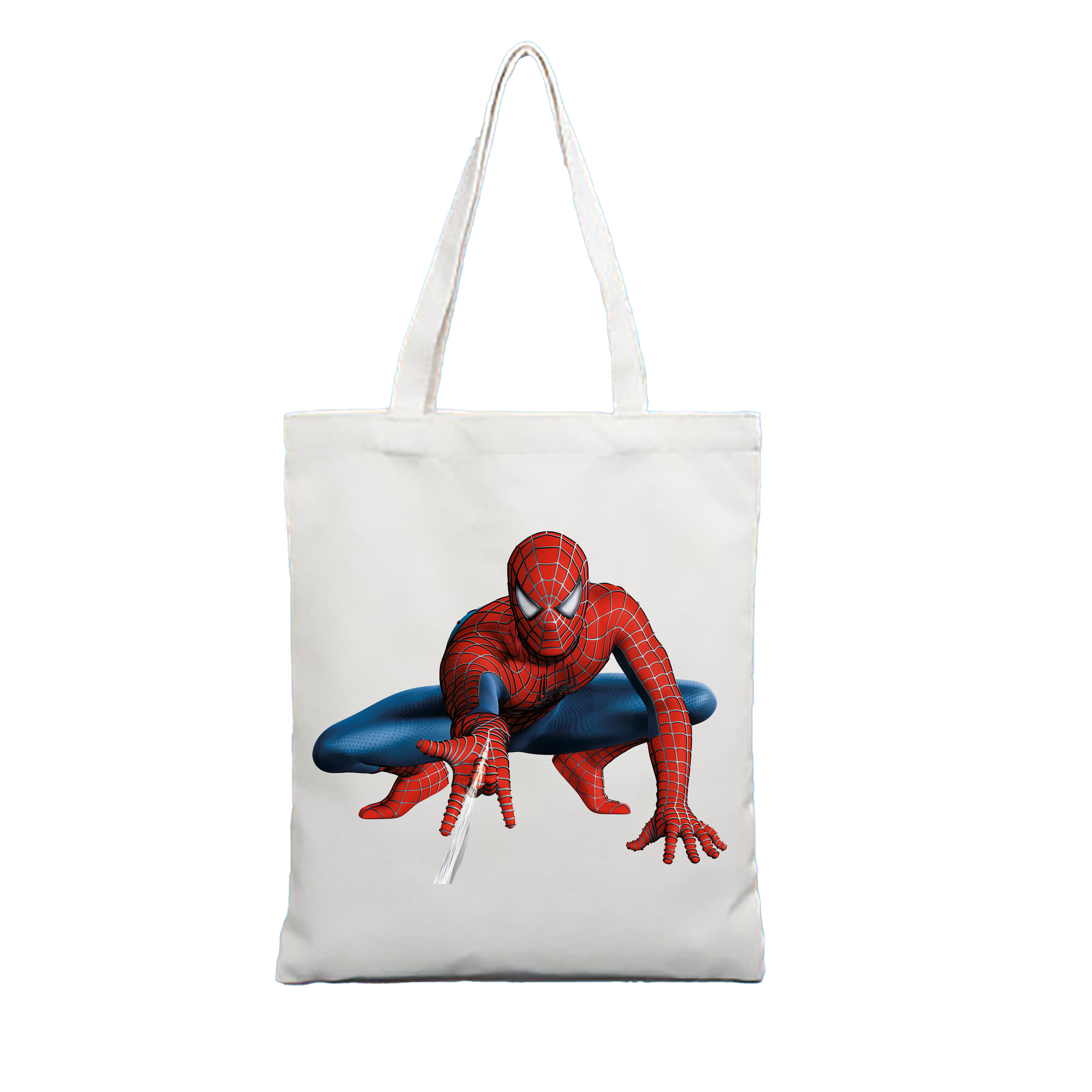 （画像用） Spider Man スパイダーマン 縦型キャンバス生地手提げバッグ　トートバッグ