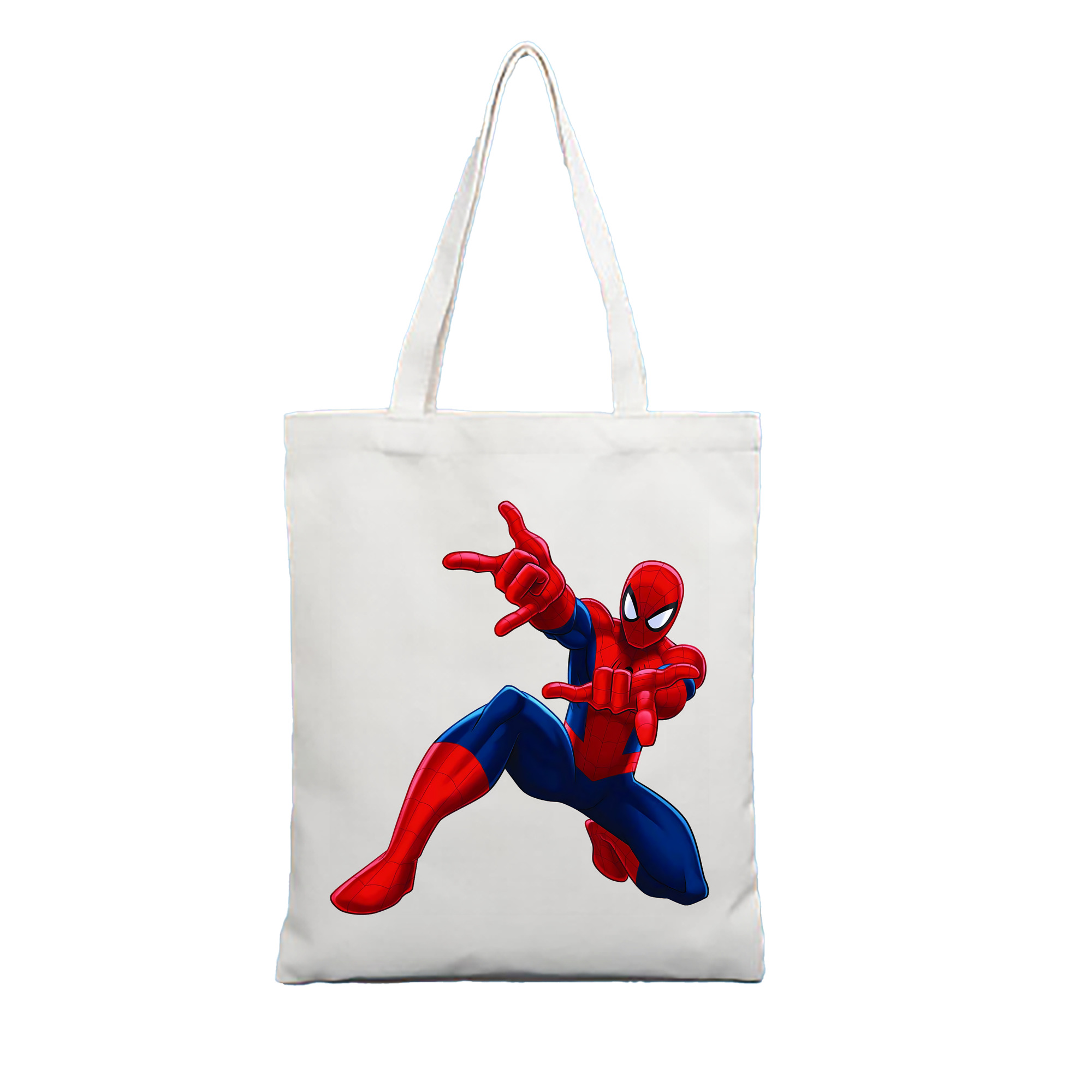 （画像用） Spider Man スパイダーマン 縦型キャンバス生地手提げバッグ　トートバッグ