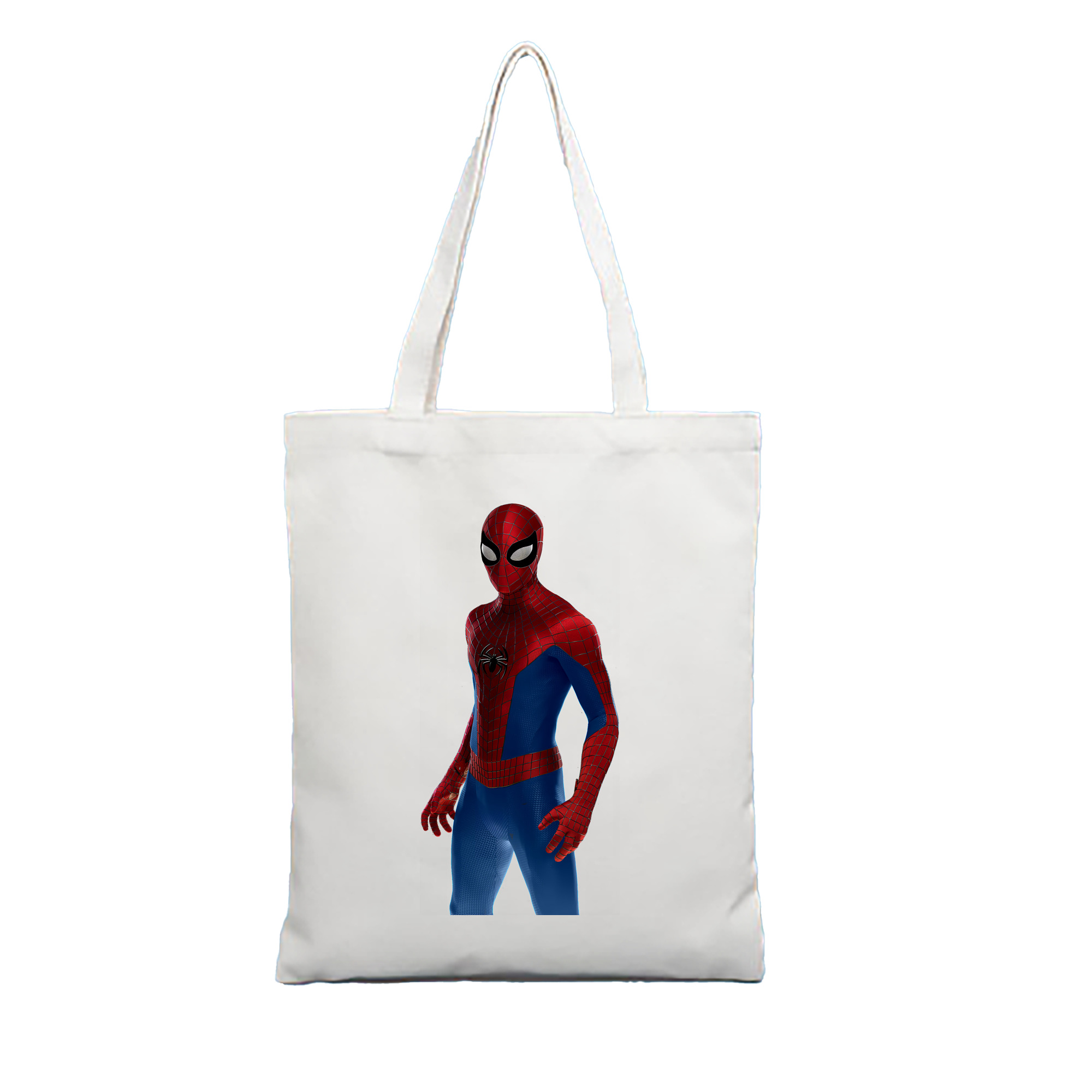 （画像用） Spider Man スパイダーマン 縦型キャンバス生地手提げバッグ　トートバッグ