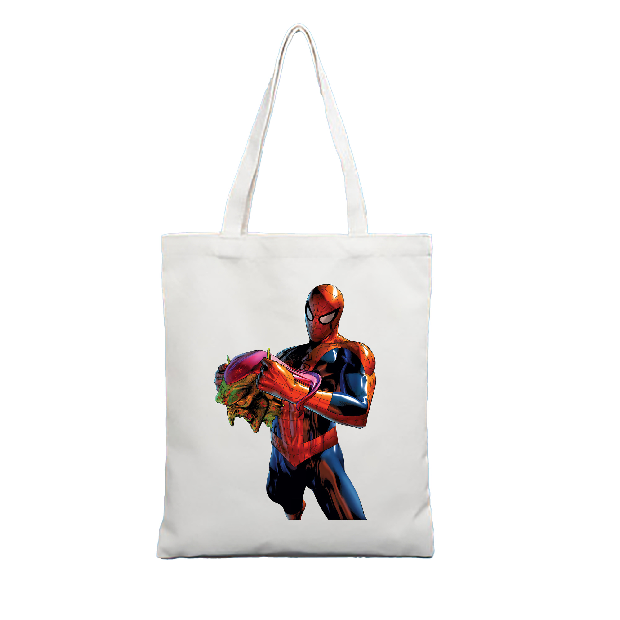 （画像用） Spider Man スパイダーマン 縦型キャンバス生地手提げバッグ　トートバッグ