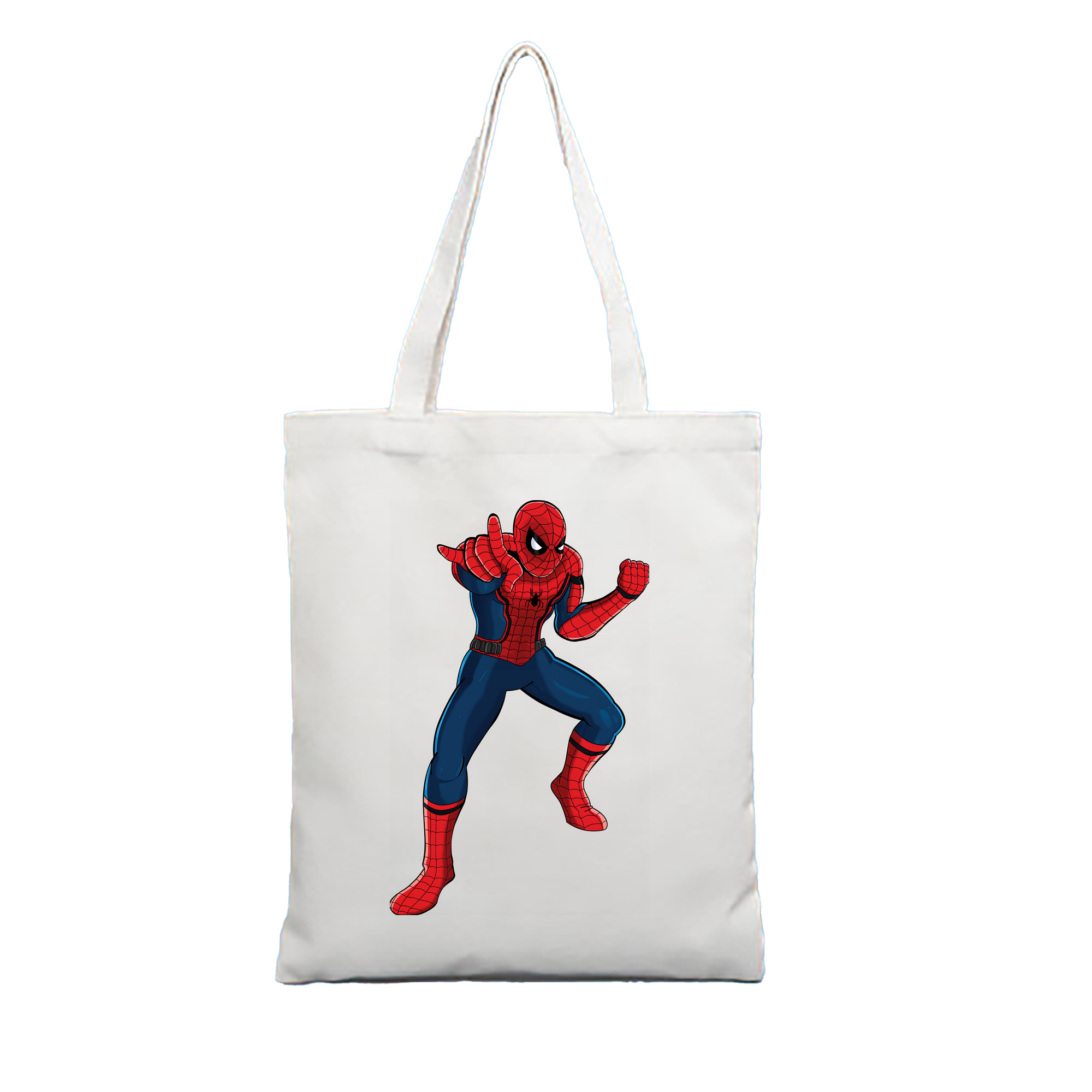 （画像用） Spider Man スパイダーマン 縦型キャンバス生地手提げバッグ　トートバッグ