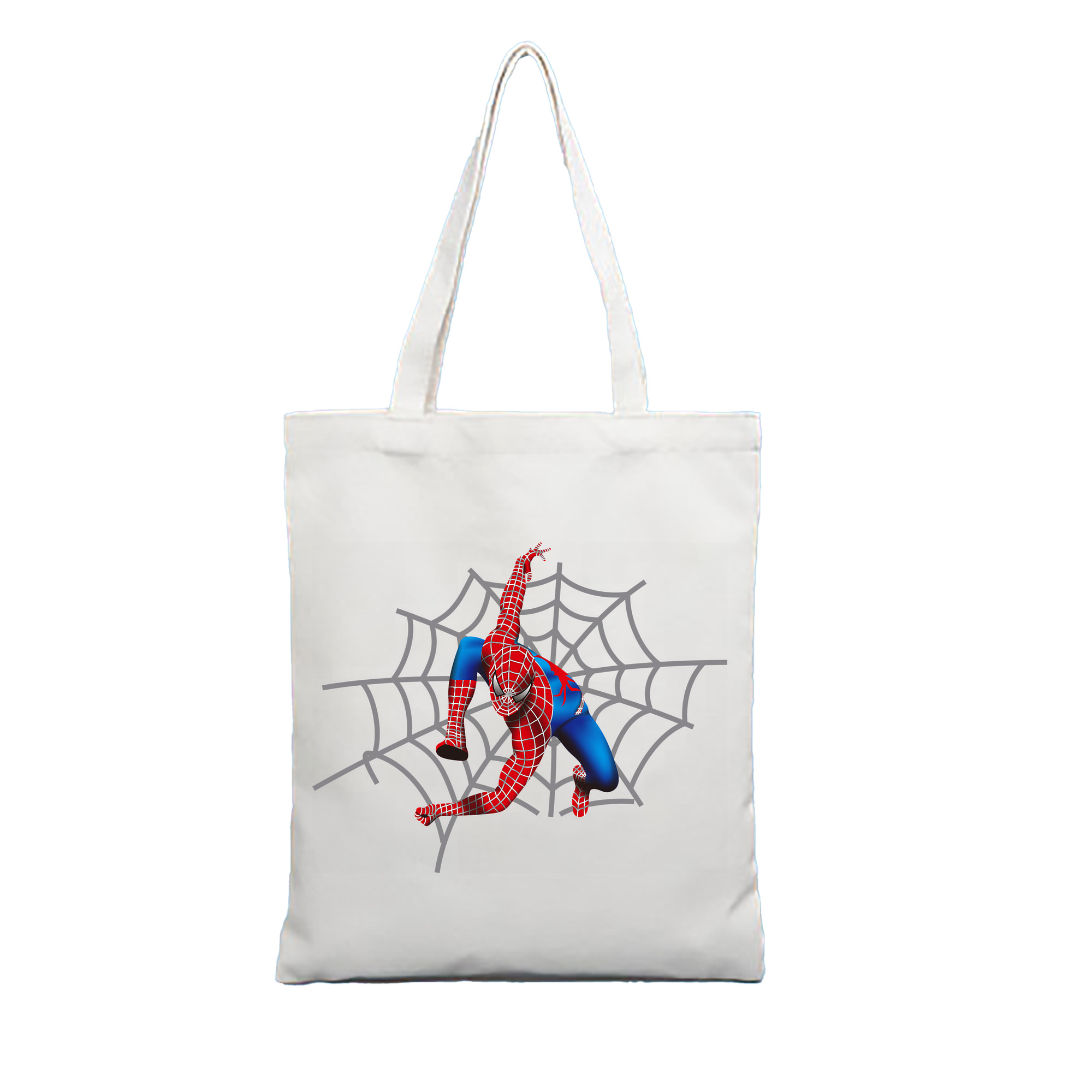 （画像用） Spider Man スパイダーマン 縦型キャンバス生地手提げバッグ　トートバッグ