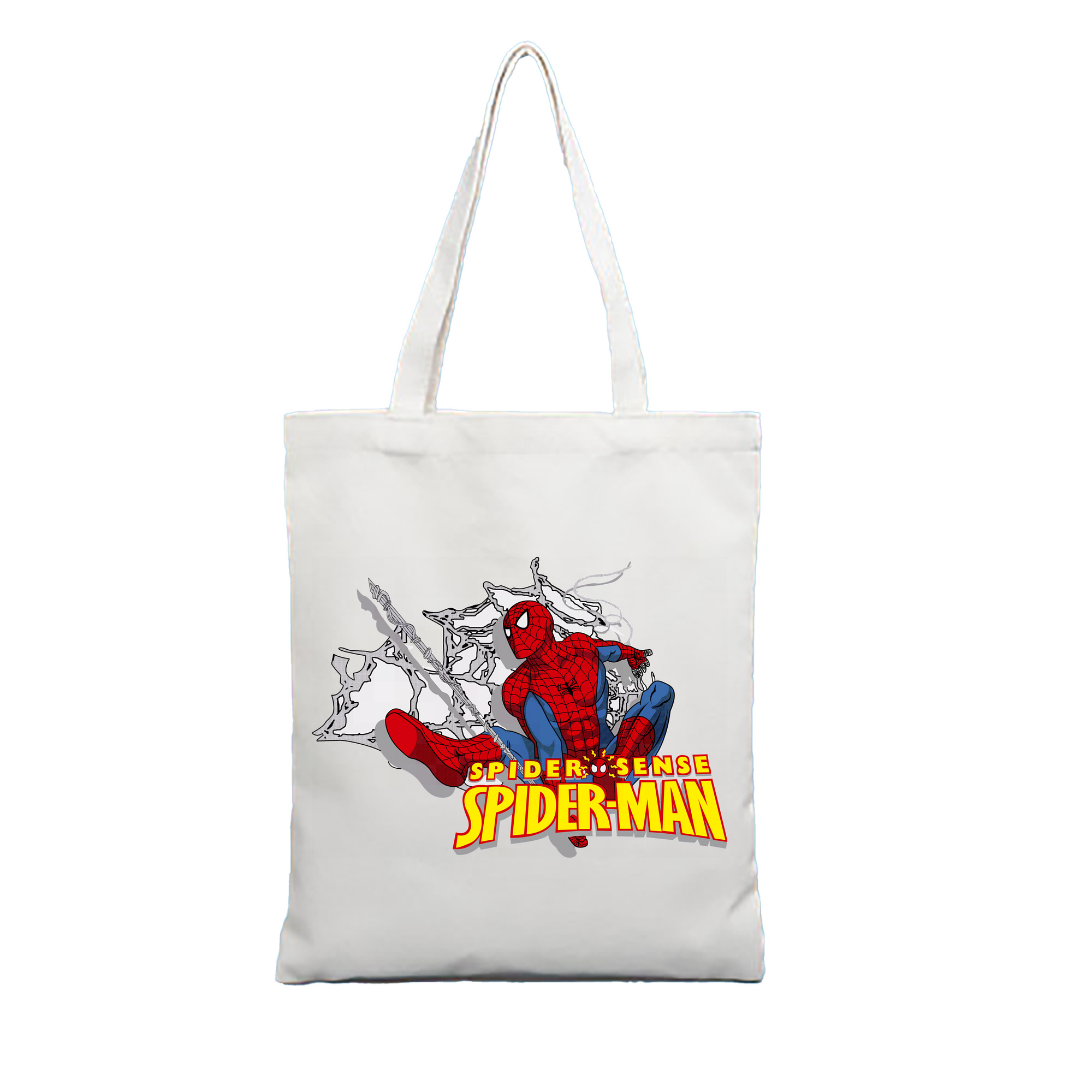 （画像用） Spider Man スパイダーマン 縦型キャンバス生地手提げバッグ　トートバッグ