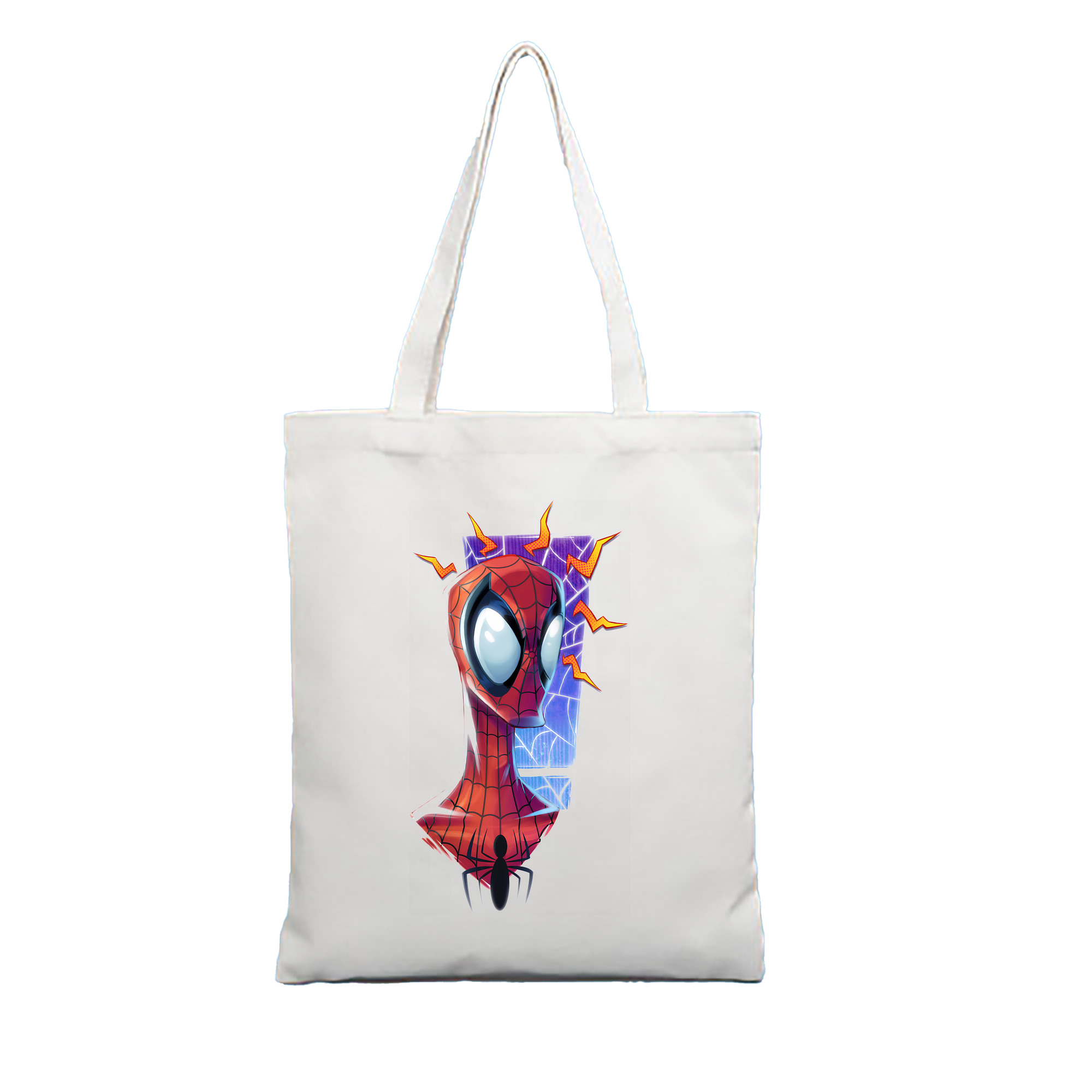 （画像用） Spider Man スパイダーマン 縦型キャンバス生地手提げバッグ　トートバッグ