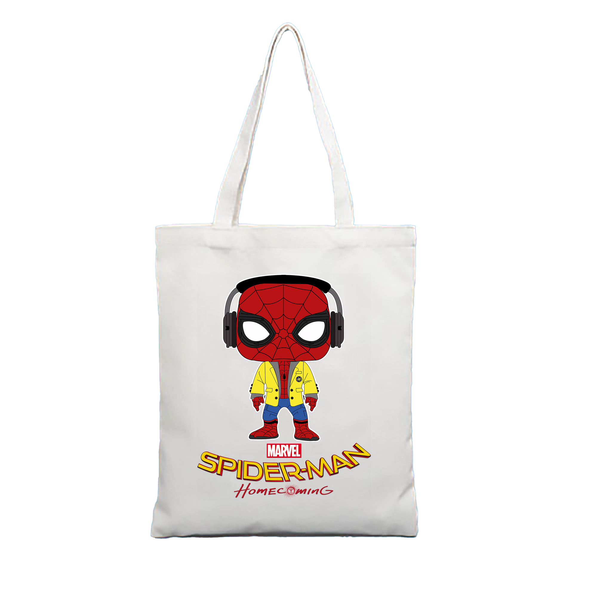 （画像用） Spider Man スパイダーマン 縦型キャンバス生地手提げバッグ　トートバッグ