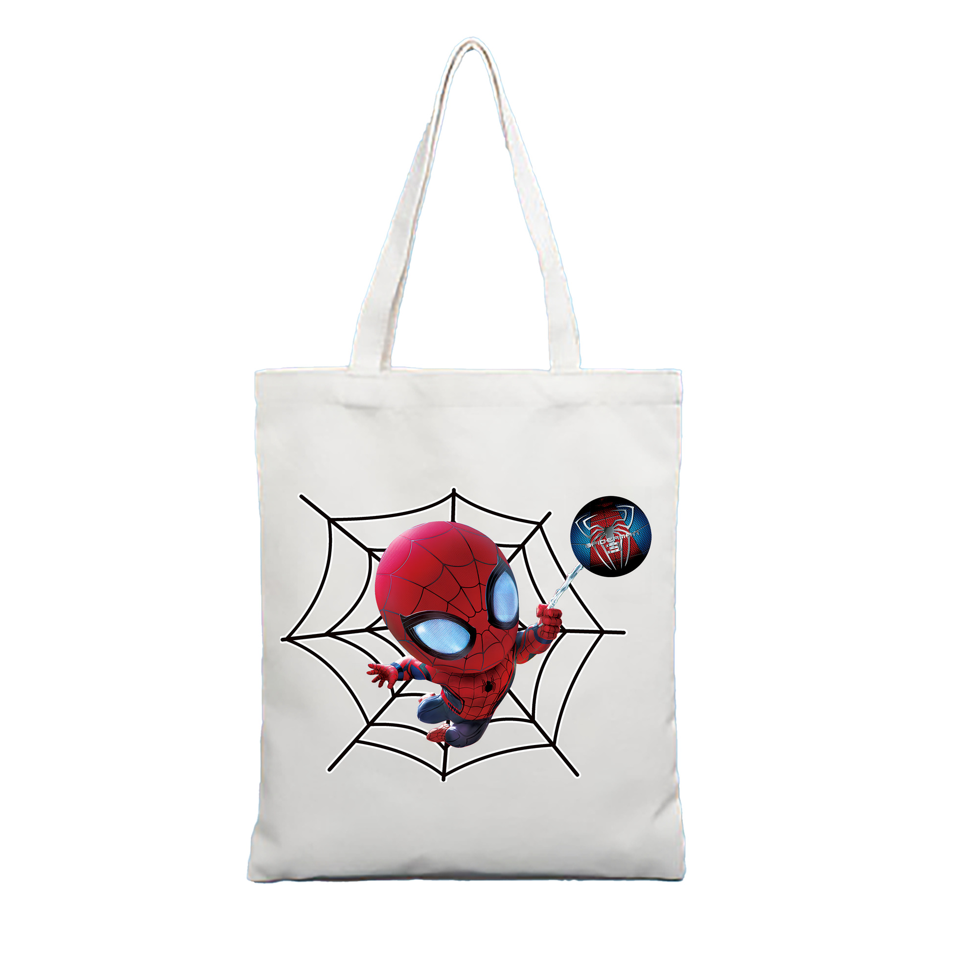 （画像用） Spider Man スパイダーマン 縦型キャンバス生地手提げバッグ　トートバッグ