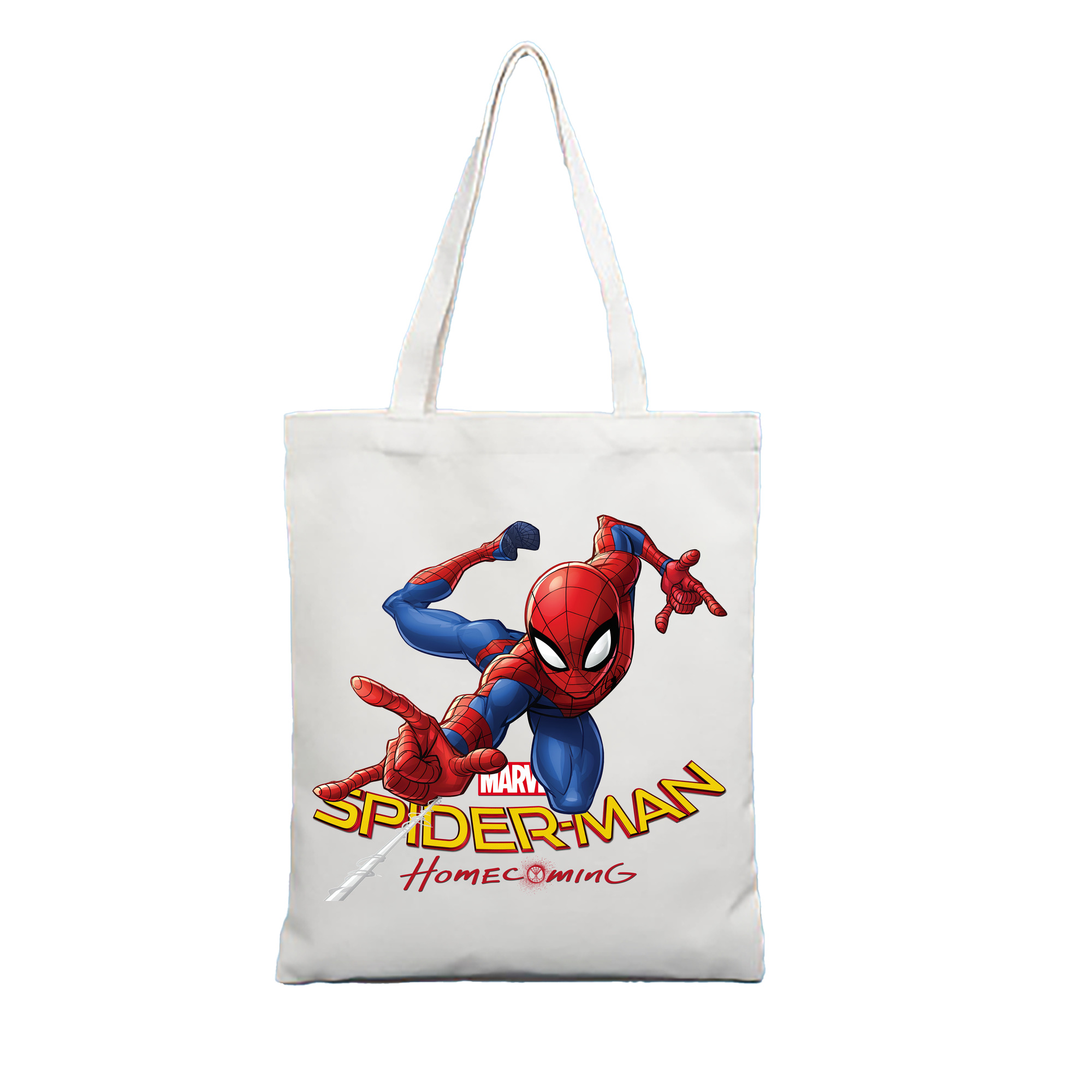 （画像用） Spider Man スパイダーマン 縦型キャンバス生地手提げバッグ　トートバッグ