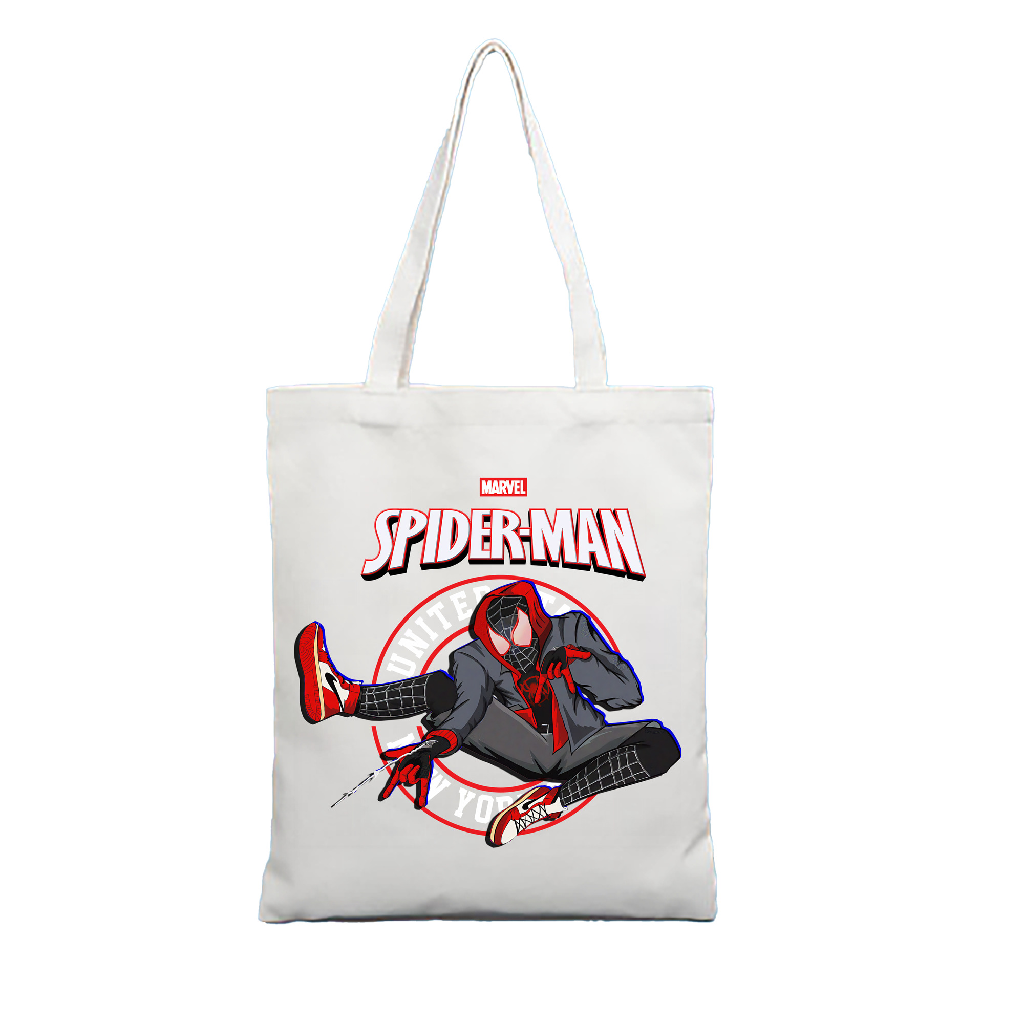 （画像用） Spider Man スパイダーマン 縦型キャンバス生地手提げバッグ　トートバッグ