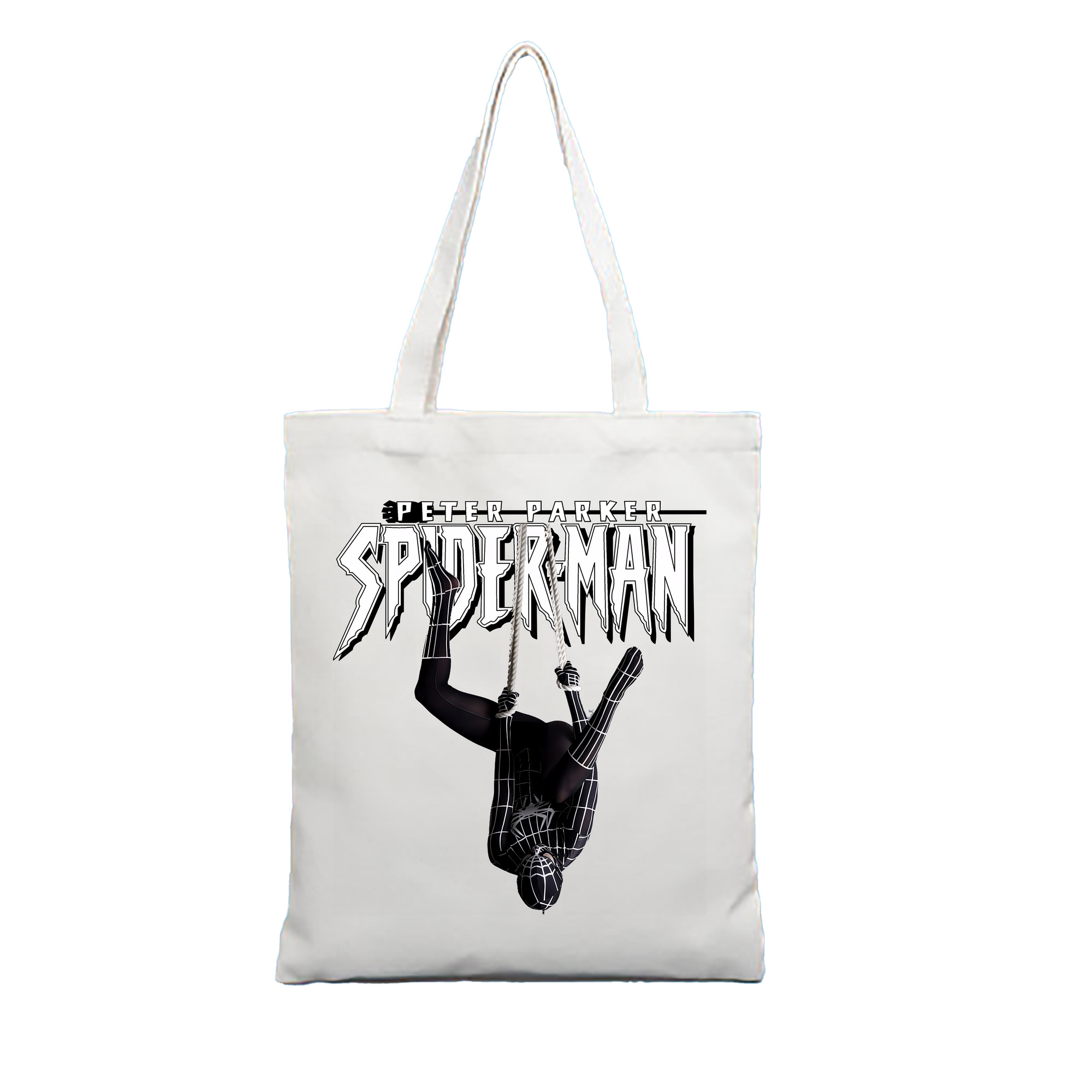 （画像用） Spider Man スパイダーマン 縦型キャンバス生地手提げバッグ　トートバッグ