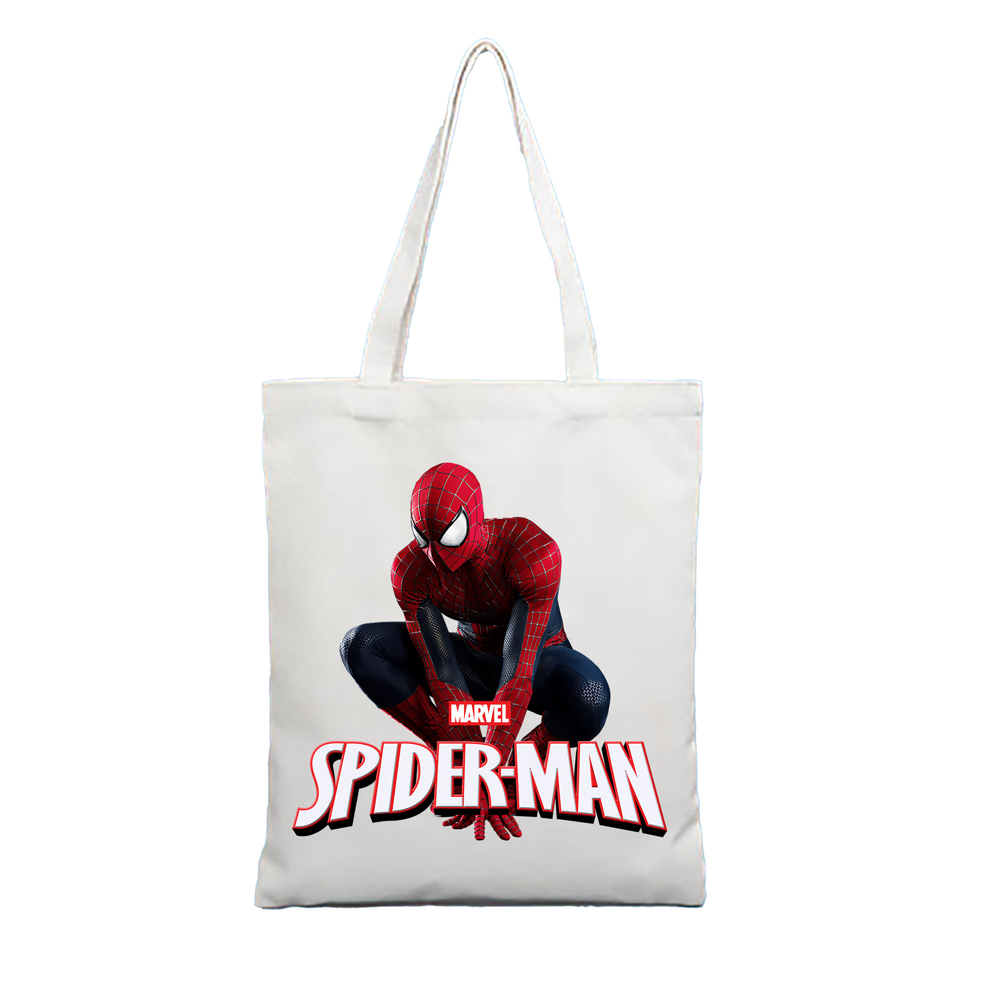 （画像用） Spider Man スパイダーマン 縦型キャンバス生地手提げバッグ　トートバッグ