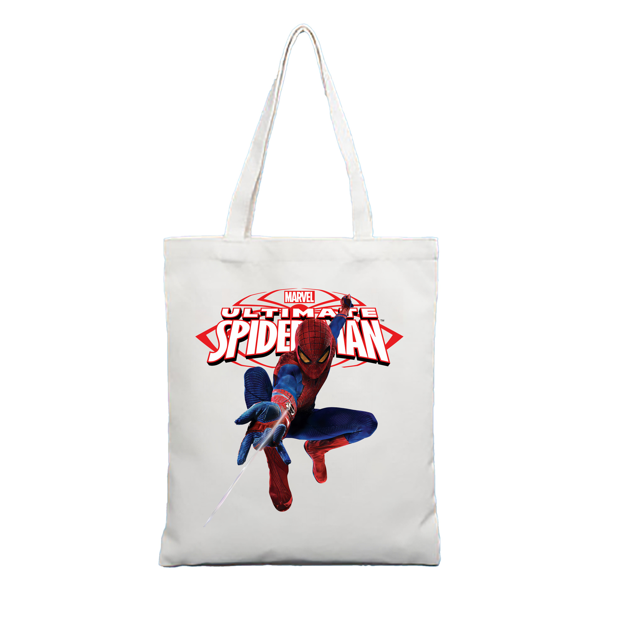 （画像用） Spider Man スパイダーマン 縦型キャンバス生地手提げバッグ　トートバッグ