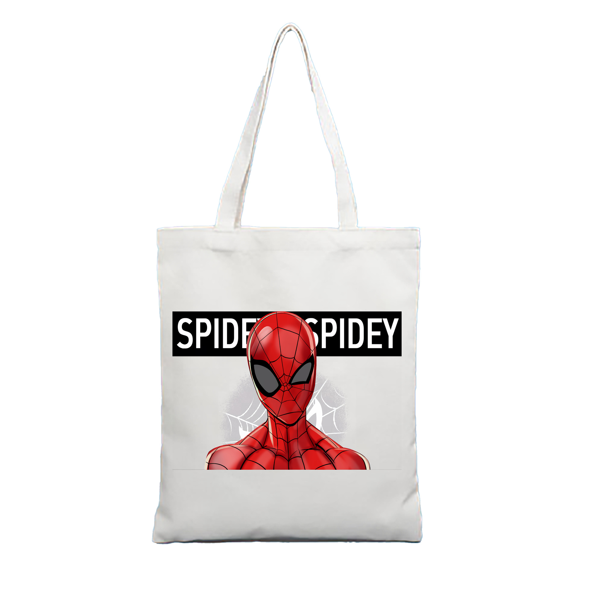 （画像用） Spider Man スパイダーマン 縦型キャンバス生地手提げバッグ　トートバッグ