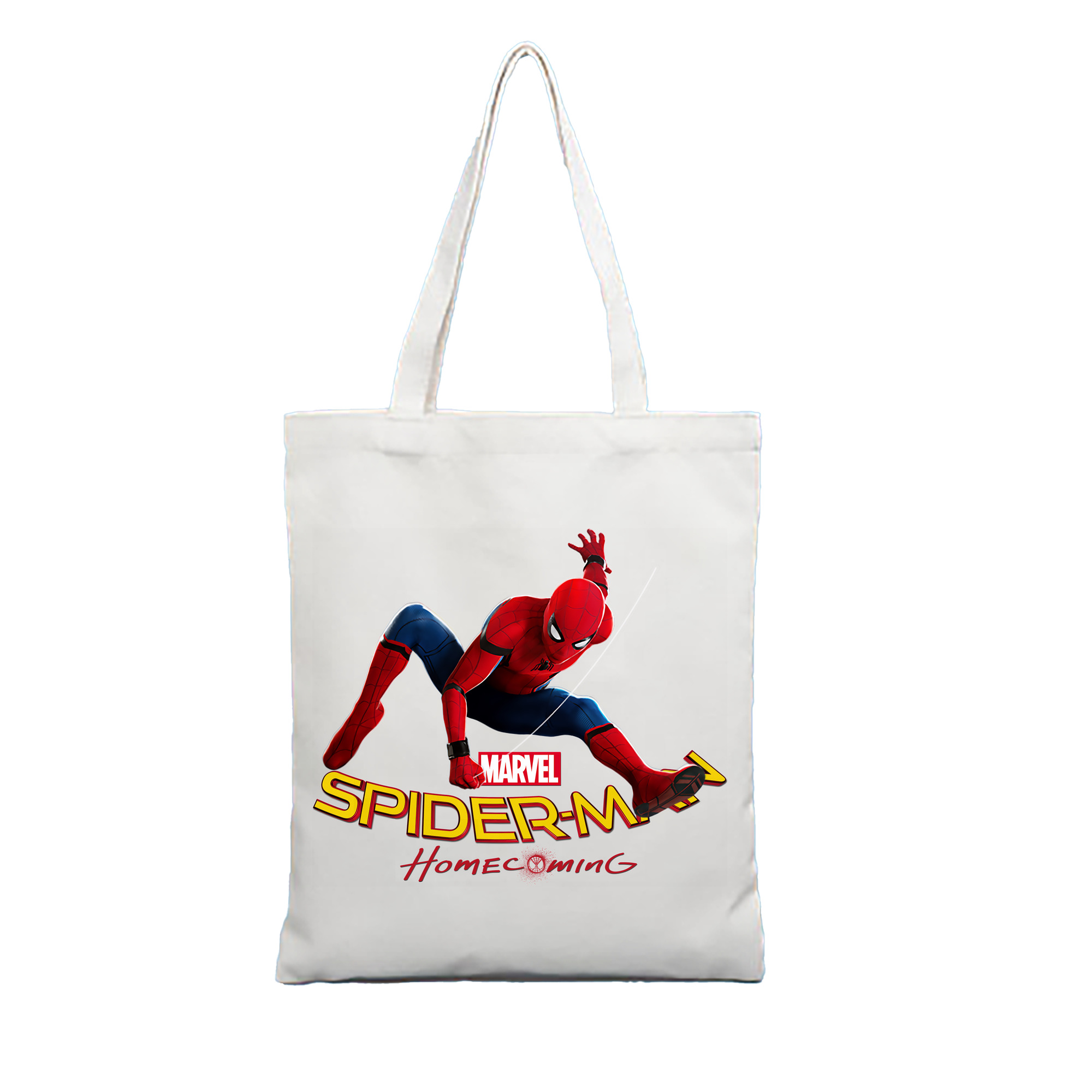 （画像用） Spider Man スパイダーマン 縦型キャンバス生地手提げバッグ　トートバッグ