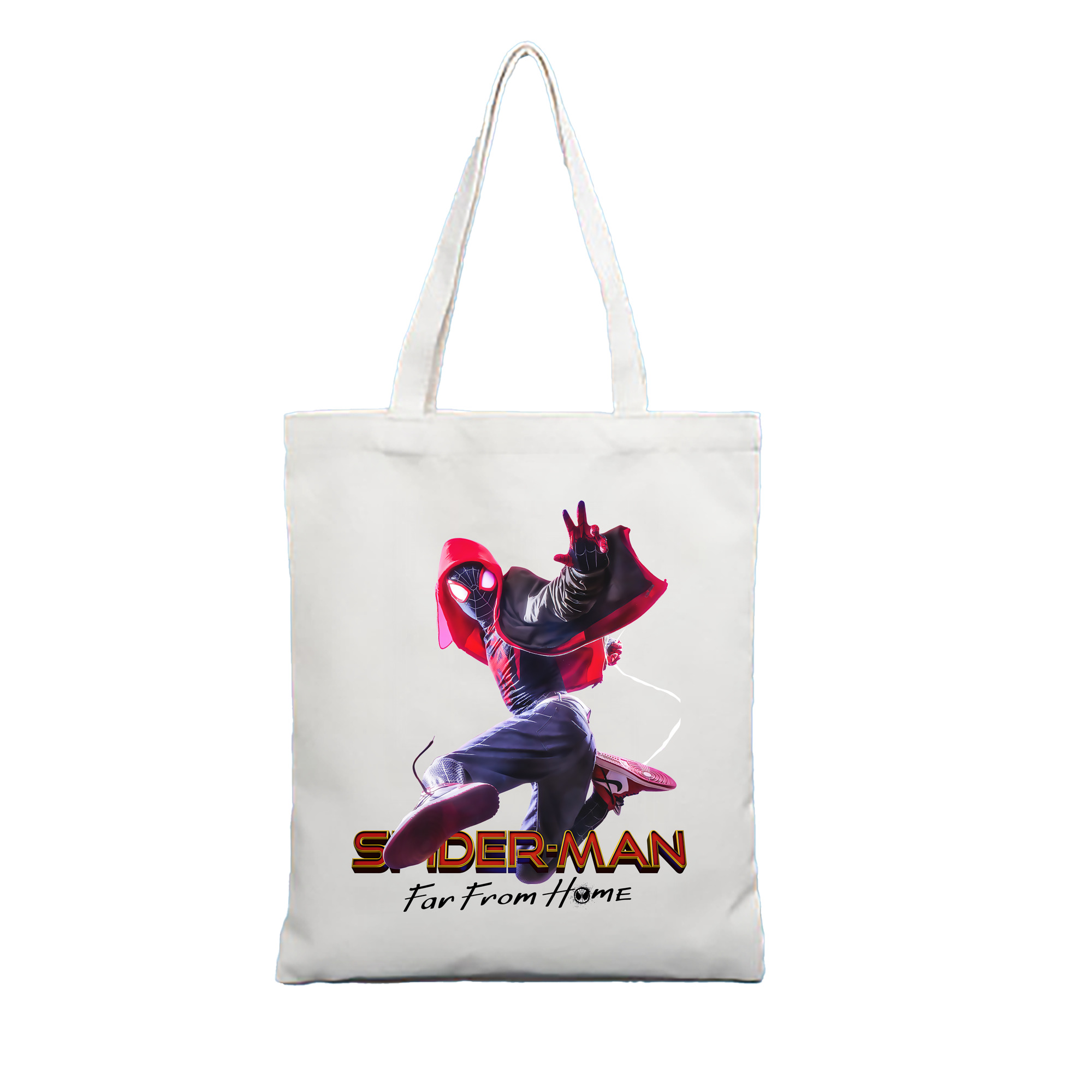 （画像用） Spider Man スパイダーマン 縦型キャンバス生地手提げバッグ　トートバッグ