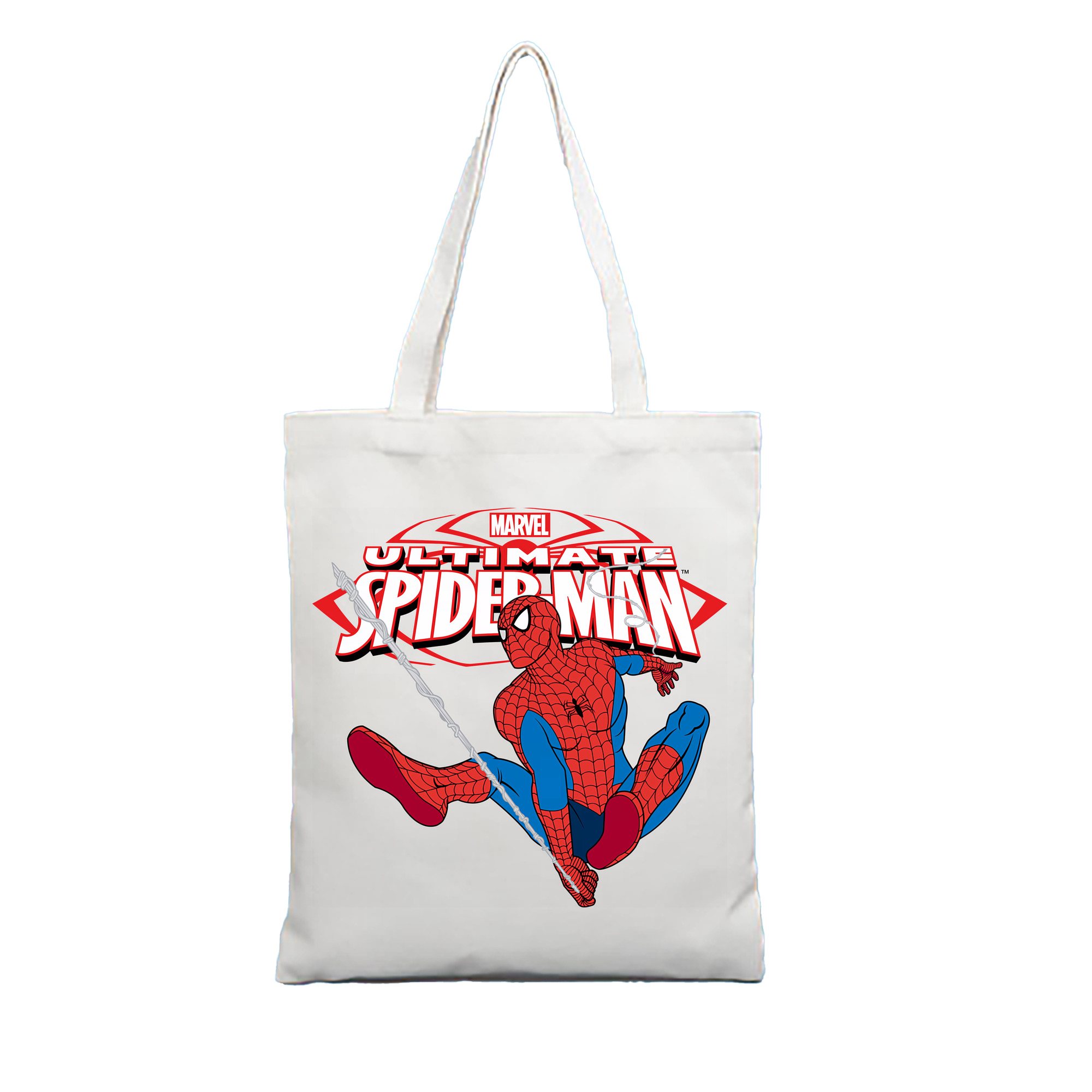 （画像用） Spider Man スパイダーマン 縦型キャンバス生地手提げバッグ　トートバッグ