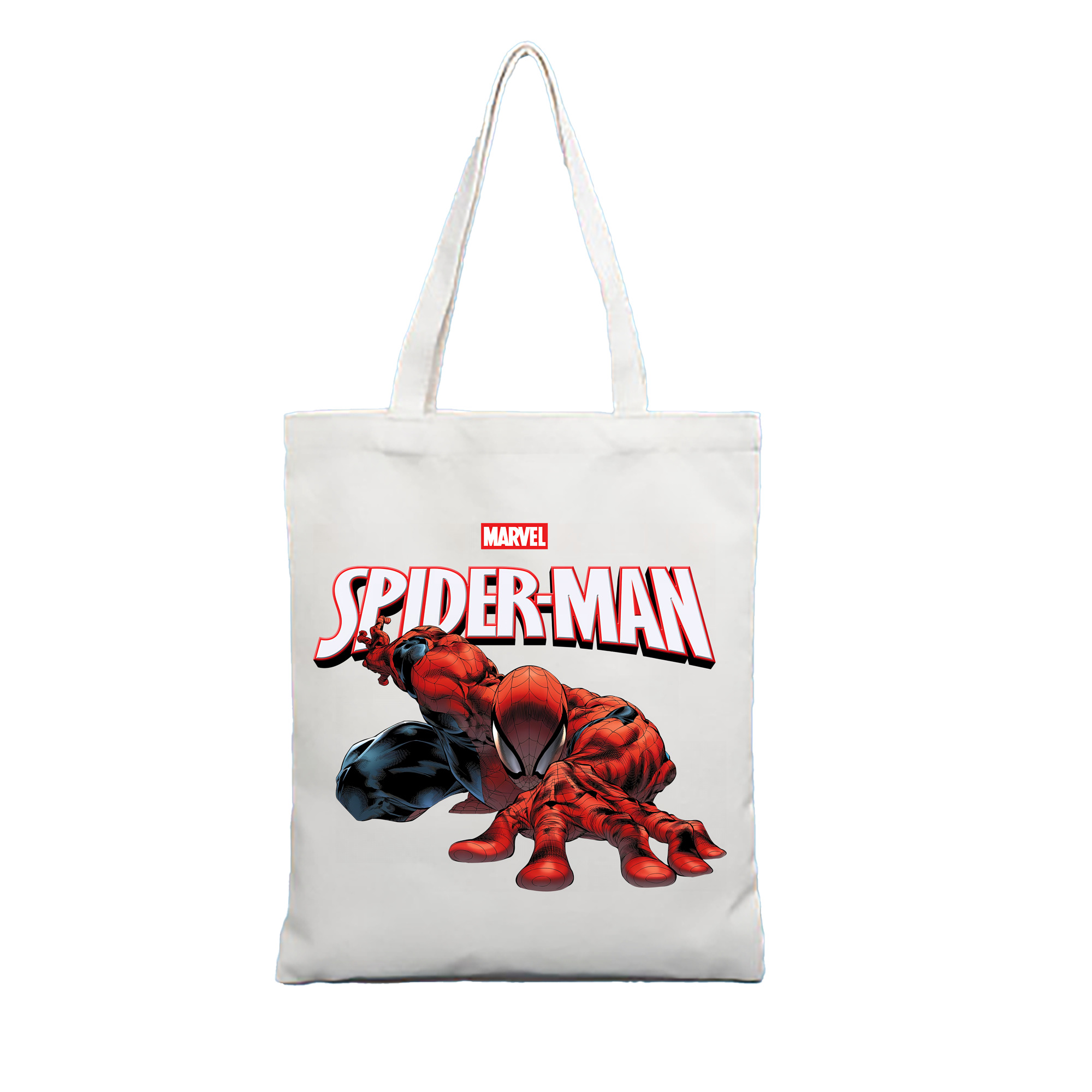 （画像用） Spider Man スパイダーマン 縦型キャンバス生地手提げバッグ　トートバッグ