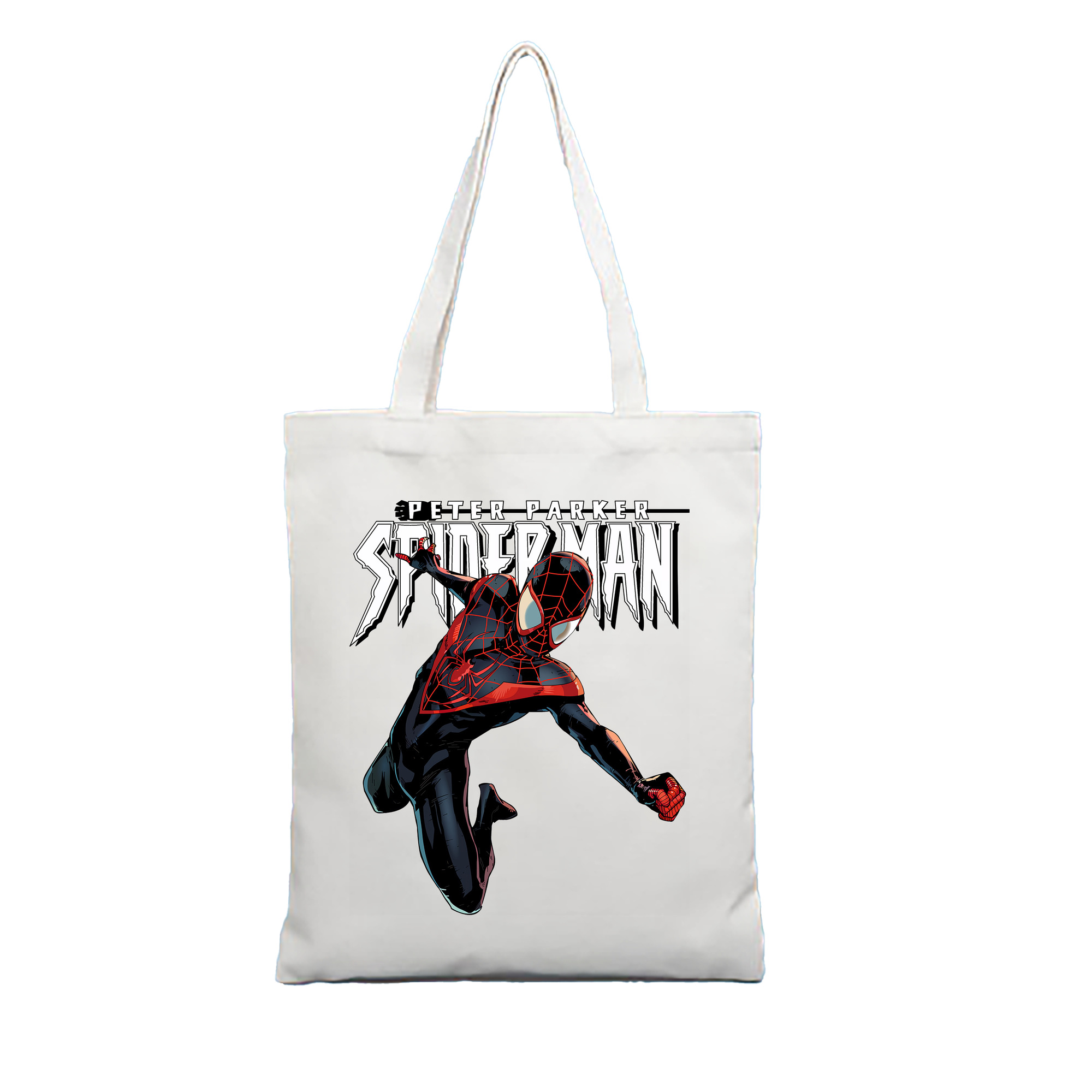 （画像用） Spider Man スパイダーマン 縦型キャンバス生地手提げバッグ　トートバッグ