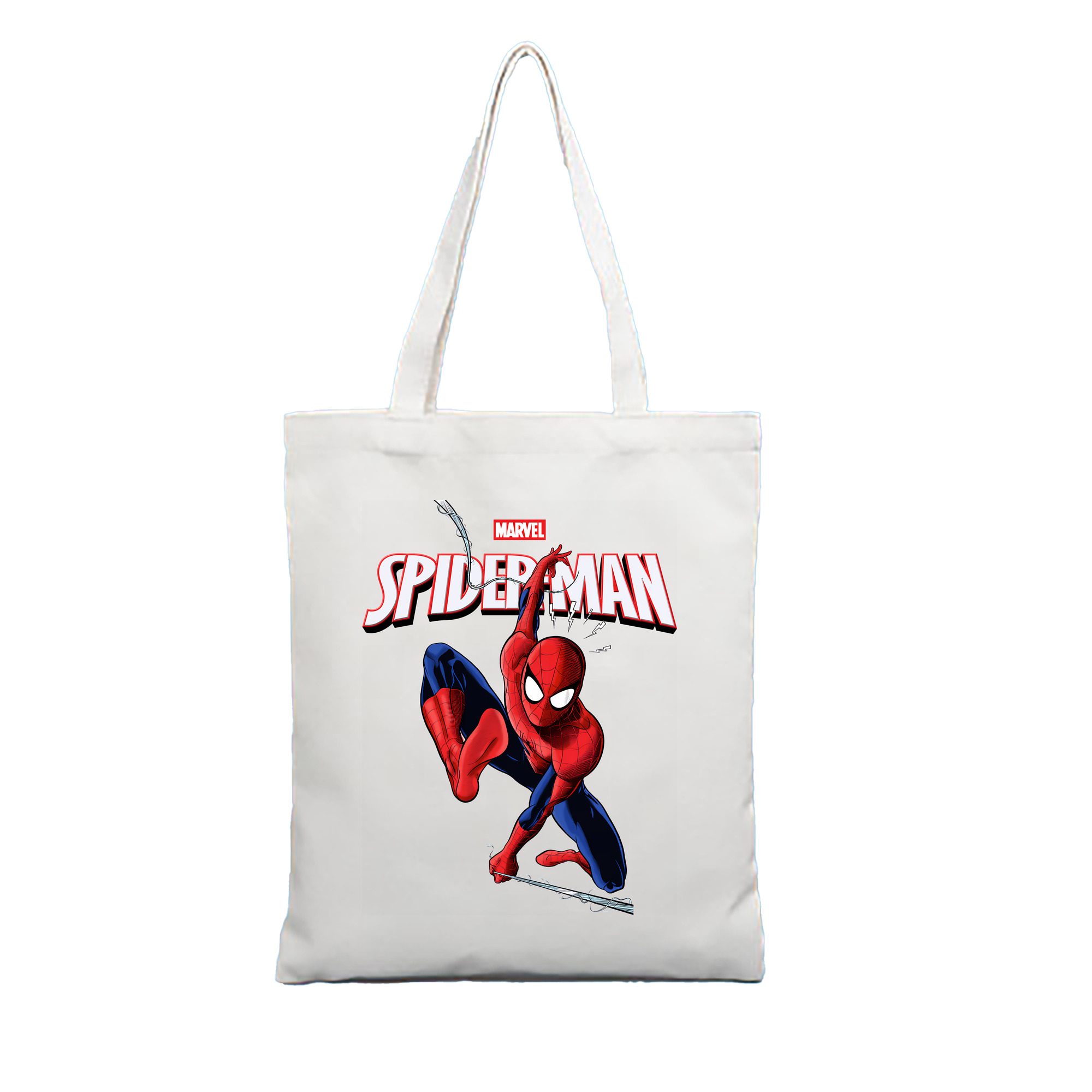 （画像用） Spider Man スパイダーマン 縦型キャンバス生地手提げバッグ　トートバッグ