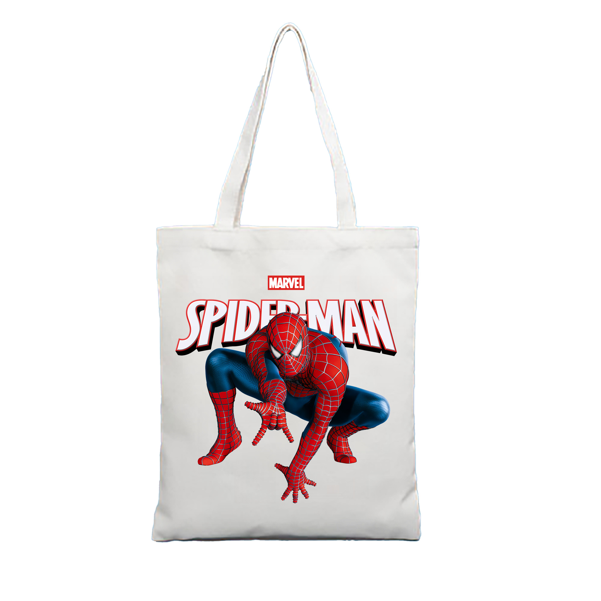 （画像用） Spider Man スパイダーマン 縦型キャンバス生地手提げバッグ　トートバッグ