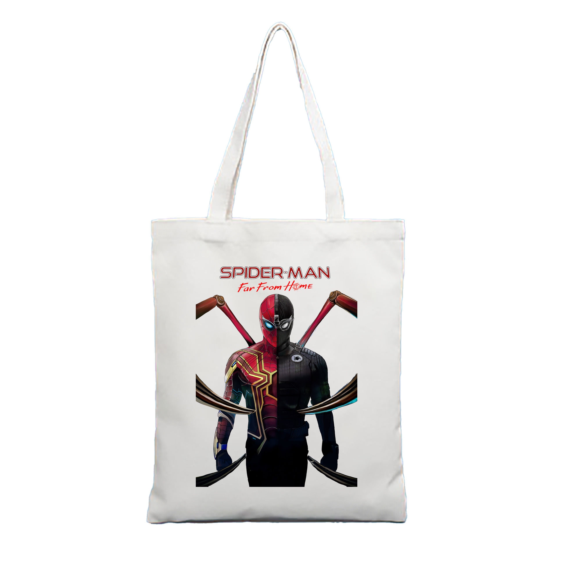 （画像用） Spider Man スパイダーマン 縦型キャンバス生地手提げバッグ　トートバッグ