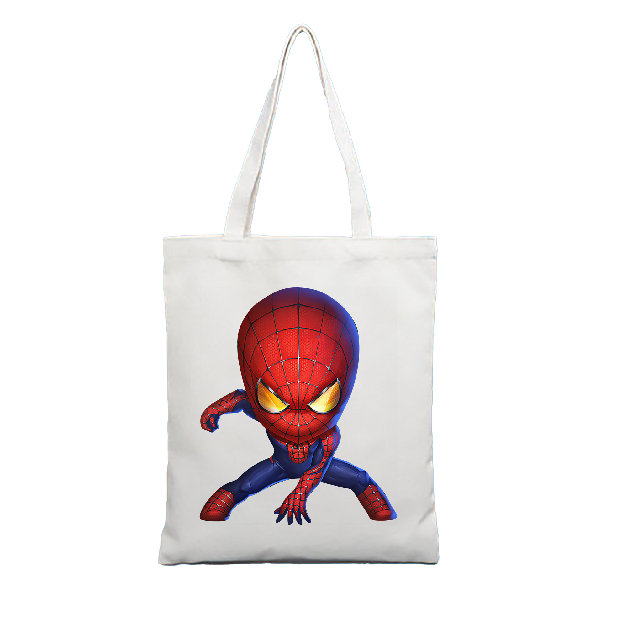 （画像用） Spider Man スパイダーマン 縦型キャンバス生地手提げバッグ　トートバッグ