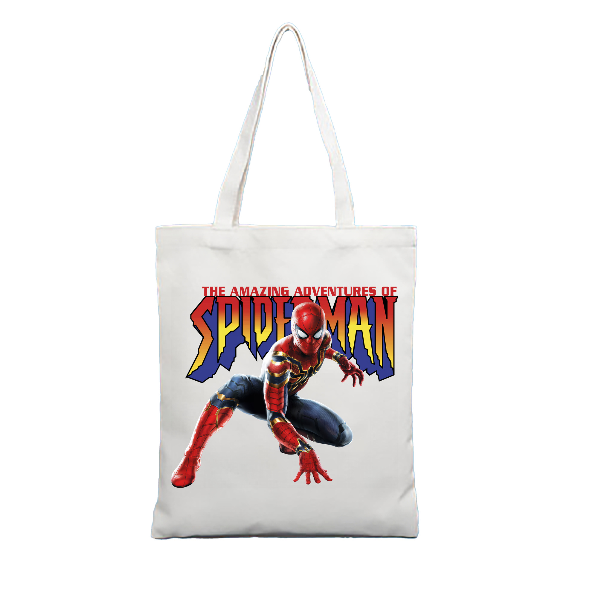 （画像用） Spider Man スパイダーマン 縦型キャンバス生地手提げバッグ　トートバッグ