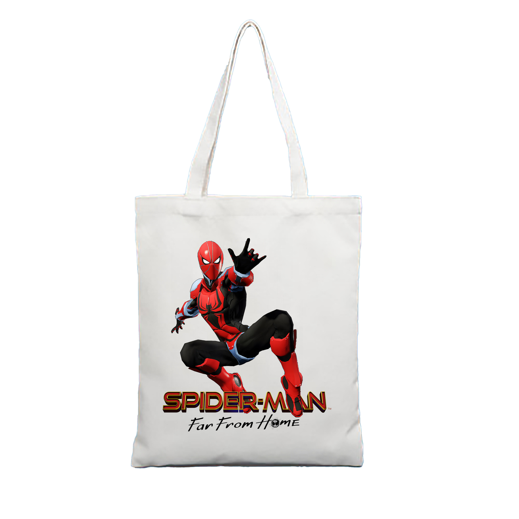 （画像用） Spider Man スパイダーマン 縦型キャンバス生地手提げバッグ　トートバッグ