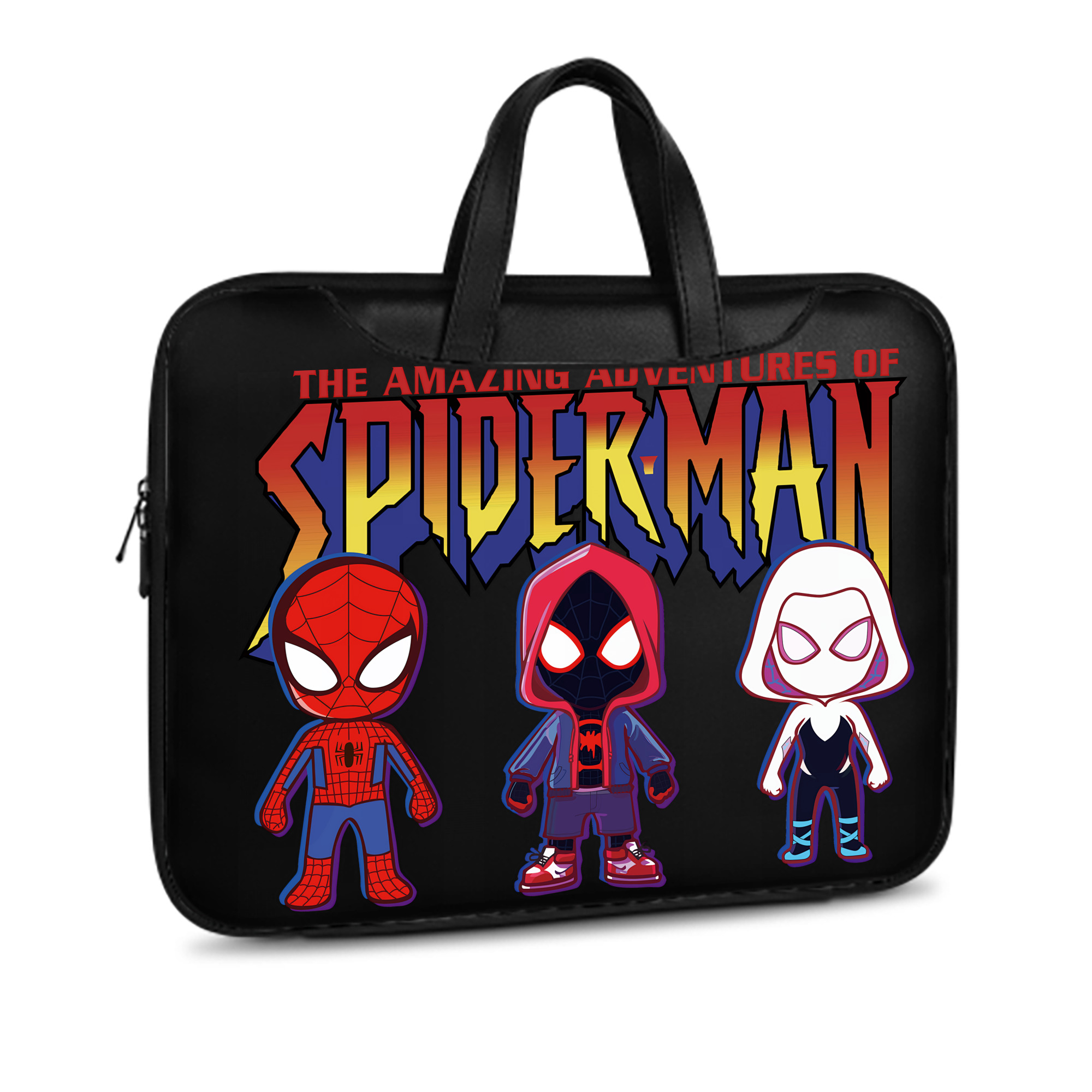（画像用） Spider Man スパイダーマン レザーラップトップバッグ　ノートパソコンケース