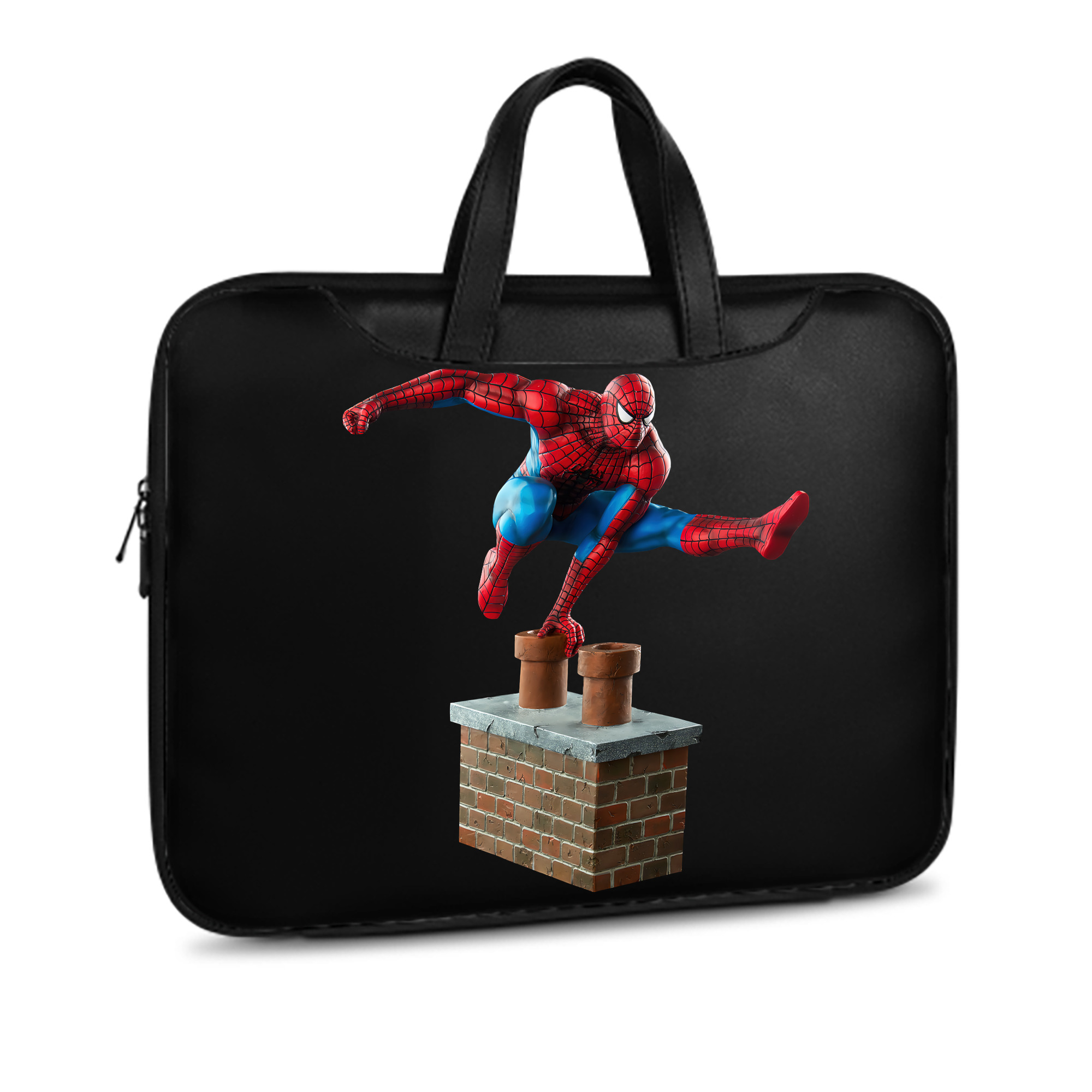 （画像用） Spider Man スパイダーマン レザーラップトップバッグ　ノートパソコンケース