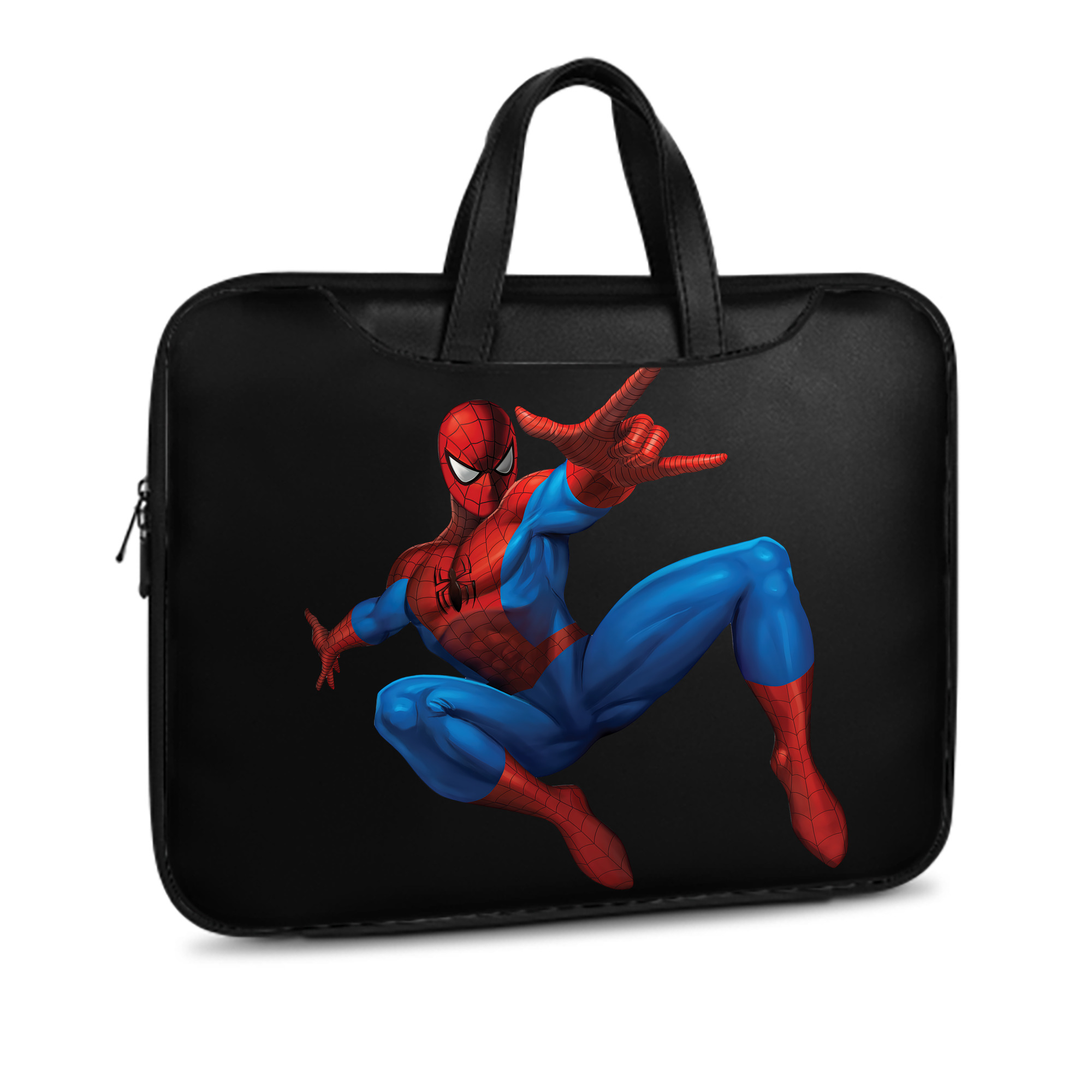 （画像用） Spider Man スパイダーマン レザーラップトップバッグ　ノートパソコンケース