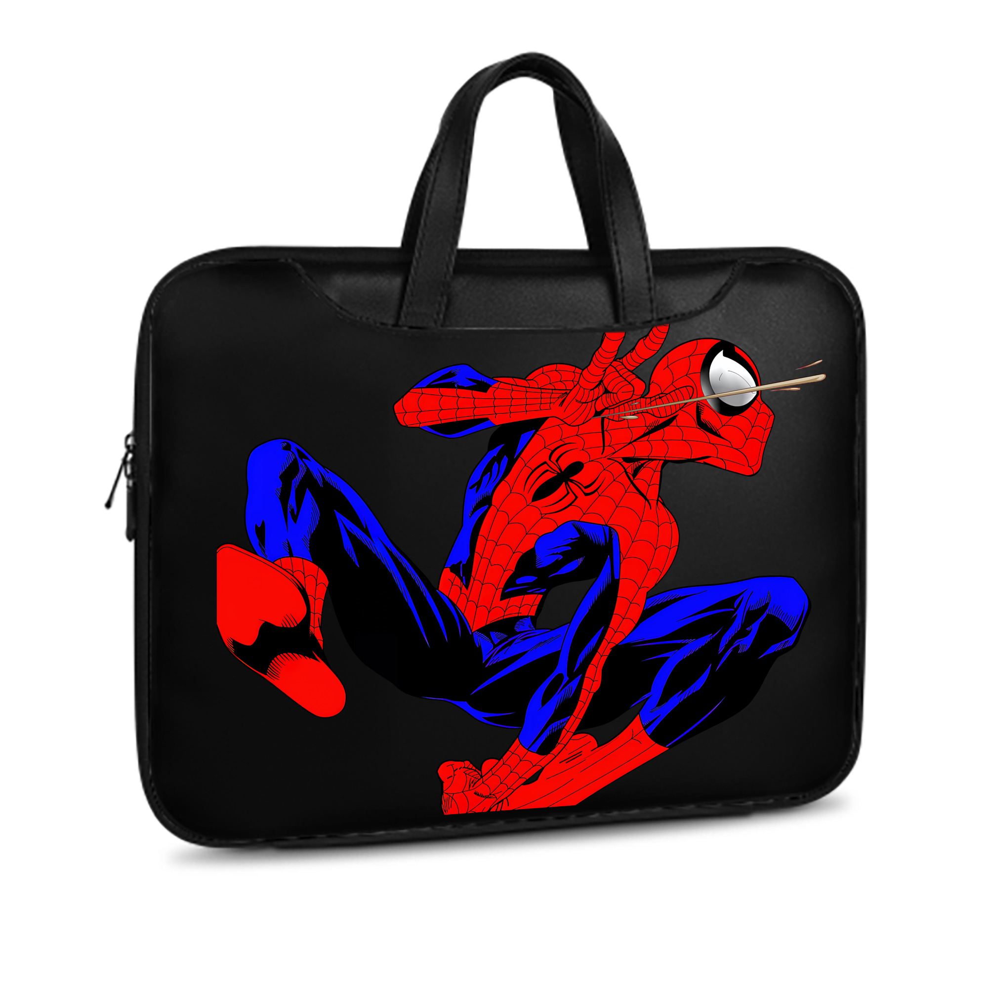 （画像用） Spider Man スパイダーマン レザーラップトップバッグ　ノートパソコンケース