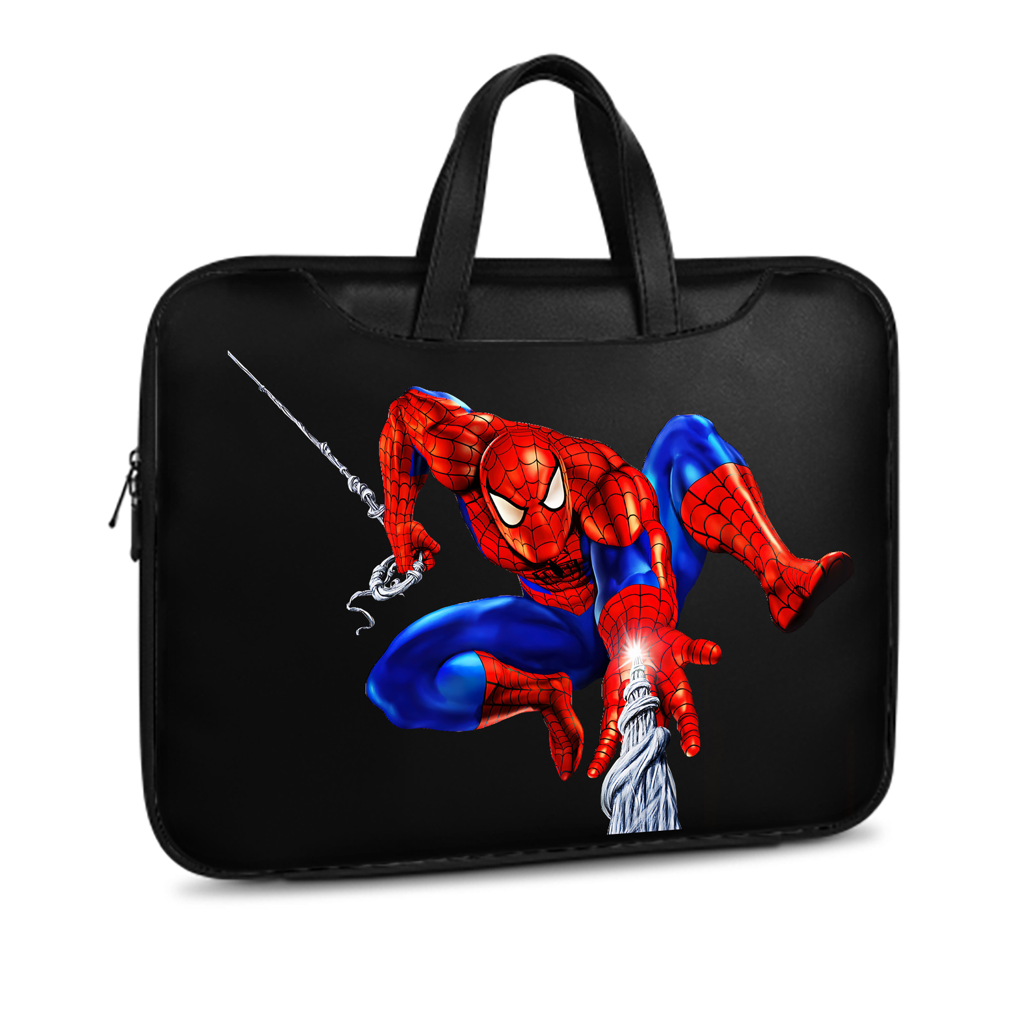 （画像用） Spider Man スパイダーマン レザーラップトップバッグ　ノートパソコンケース