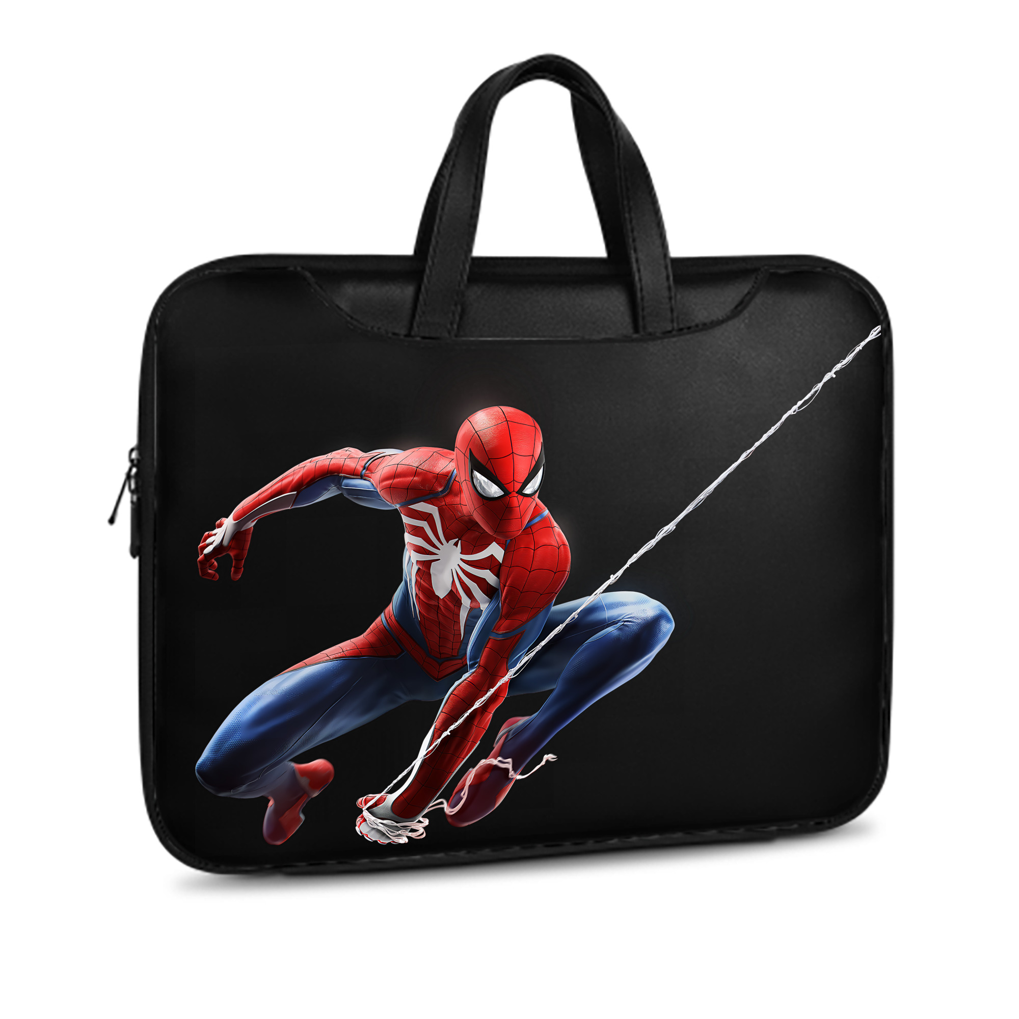（画像用） Spider Man スパイダーマン レザーラップトップバッグ　ノートパソコンケース