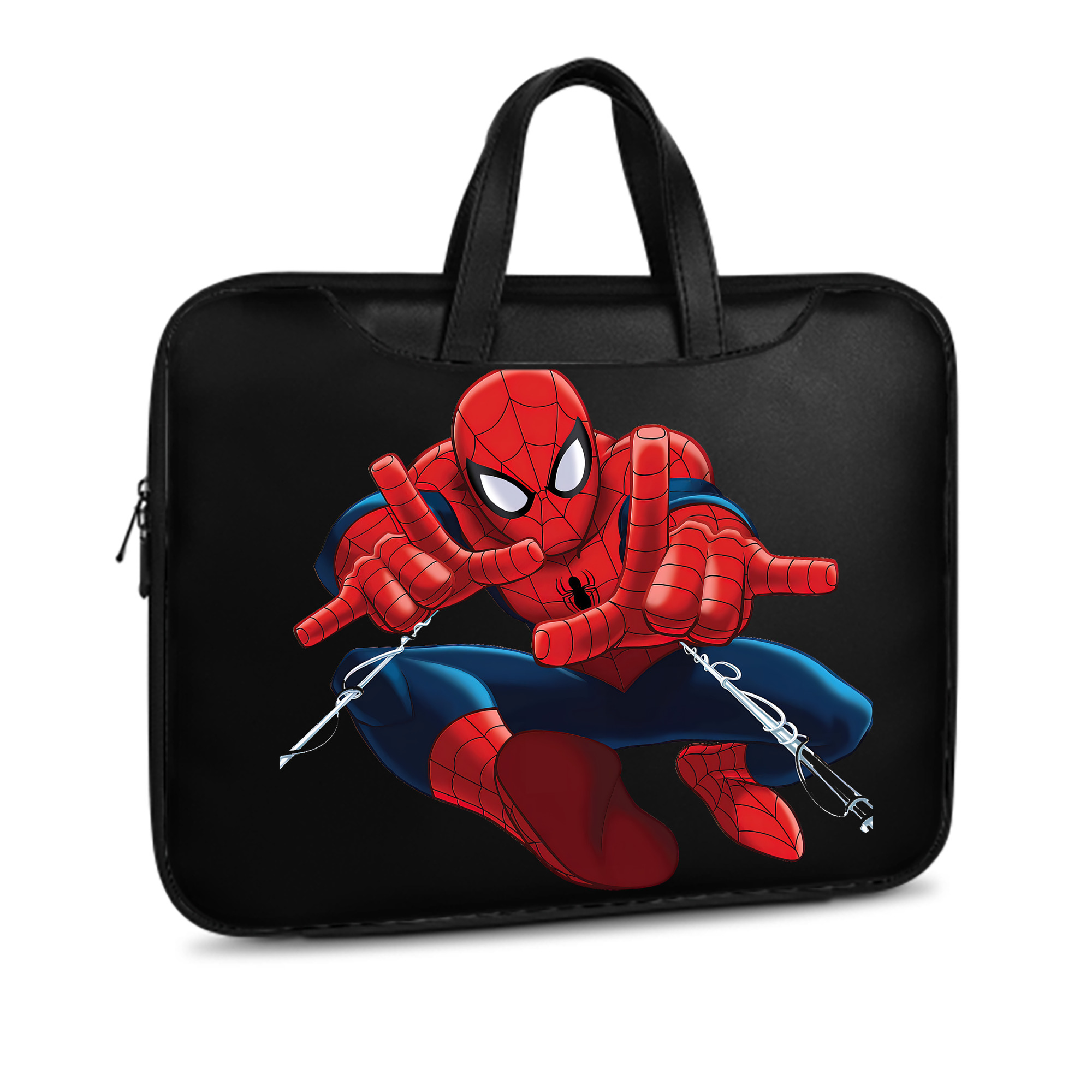 （画像用） Spider Man スパイダーマン レザーラップトップバッグ　ノートパソコンケース