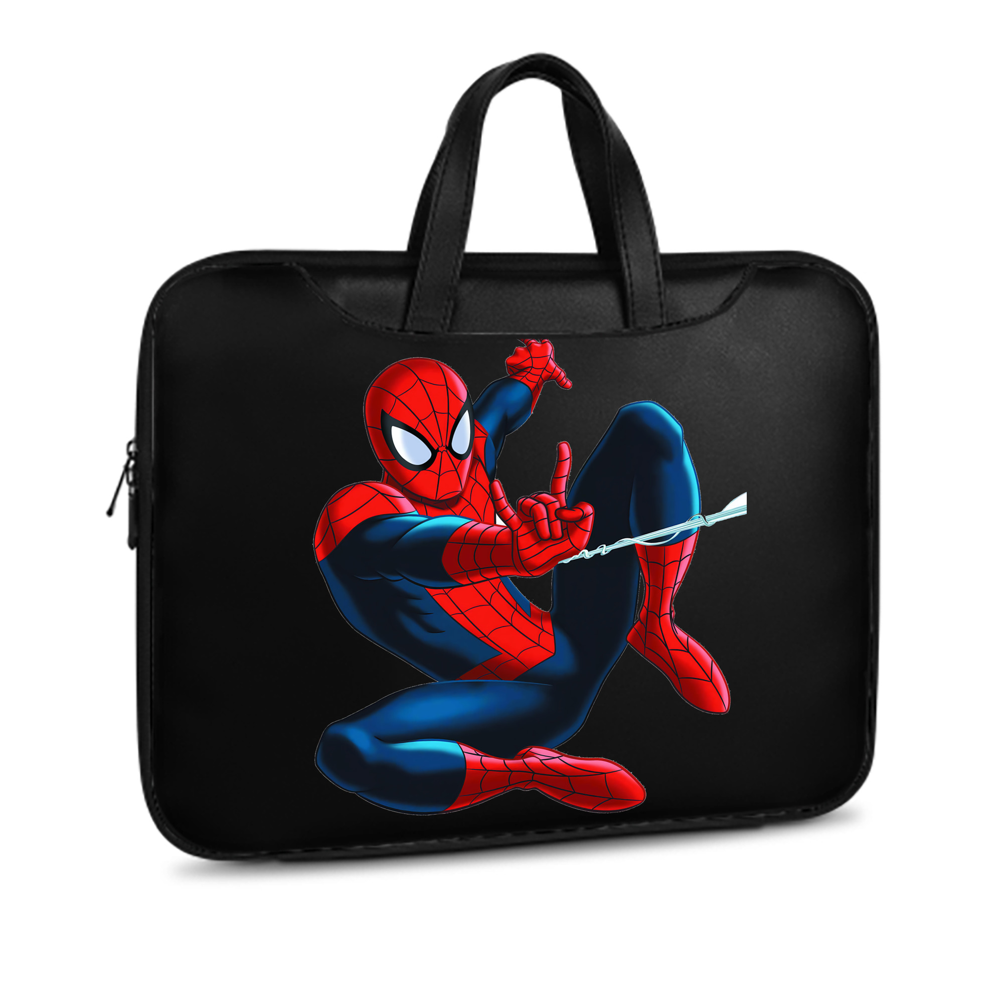 （画像用） Spider Man スパイダーマン レザーラップトップバッグ　ノートパソコンケース