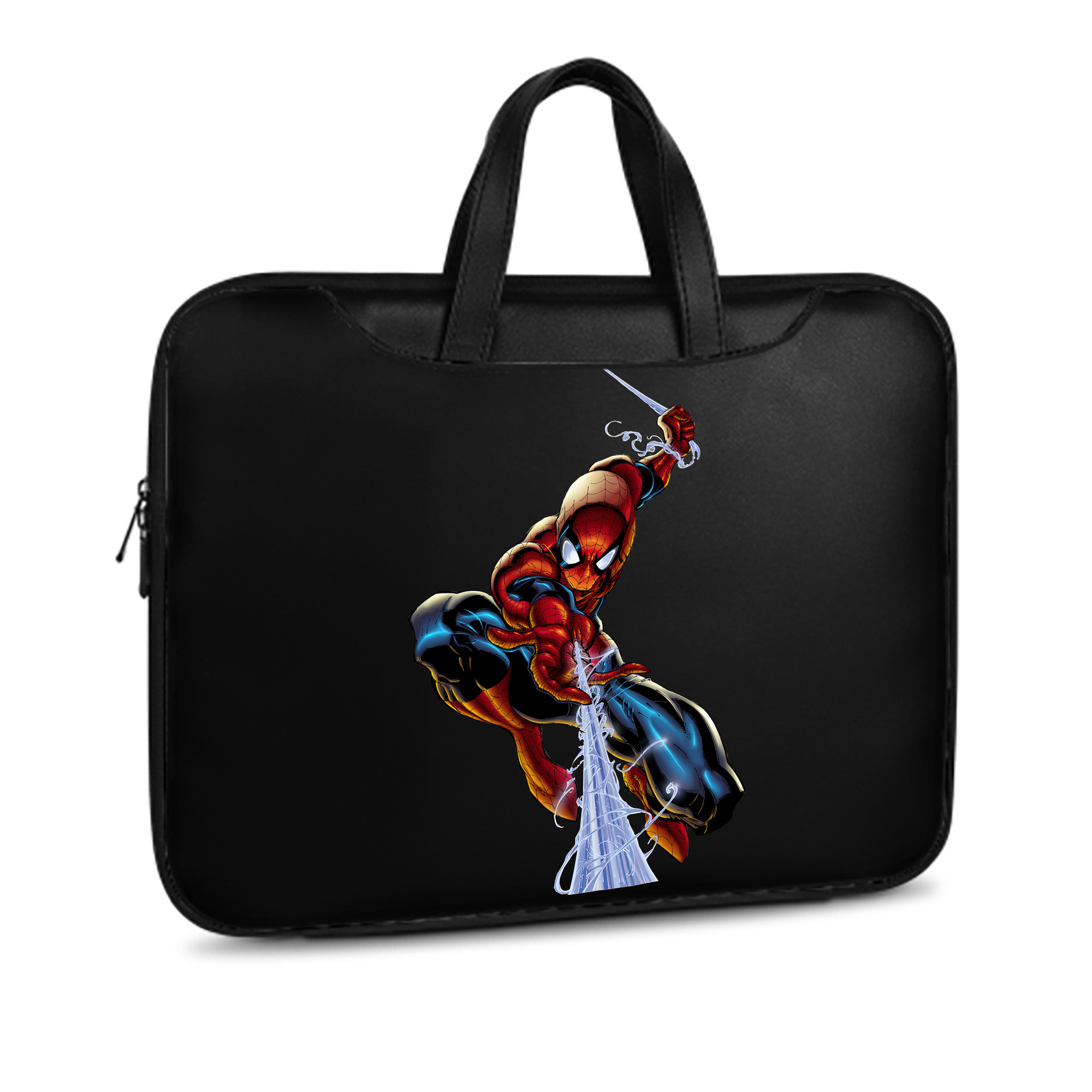 （画像用） Spider Man スパイダーマン レザーラップトップバッグ　ノートパソコンケース