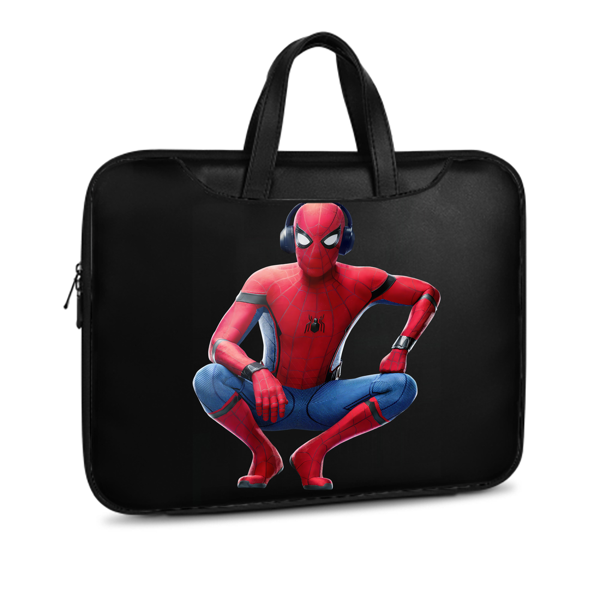 （画像用） Spider Man スパイダーマン レザーラップトップバッグ　ノートパソコンケース