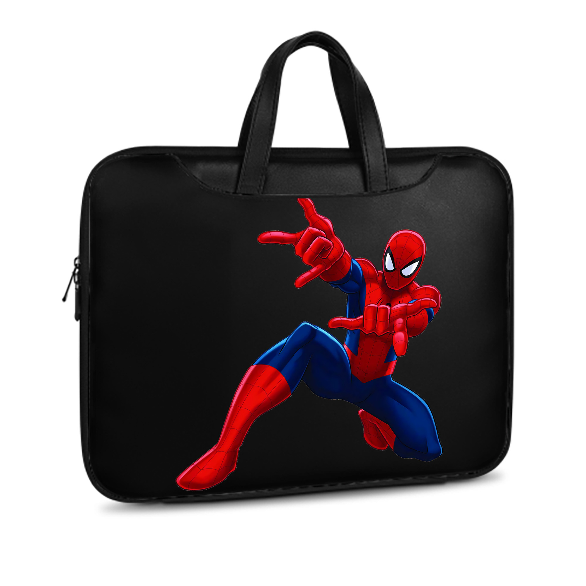（画像用） Spider Man スパイダーマン レザーラップトップバッグ　ノートパソコンケース