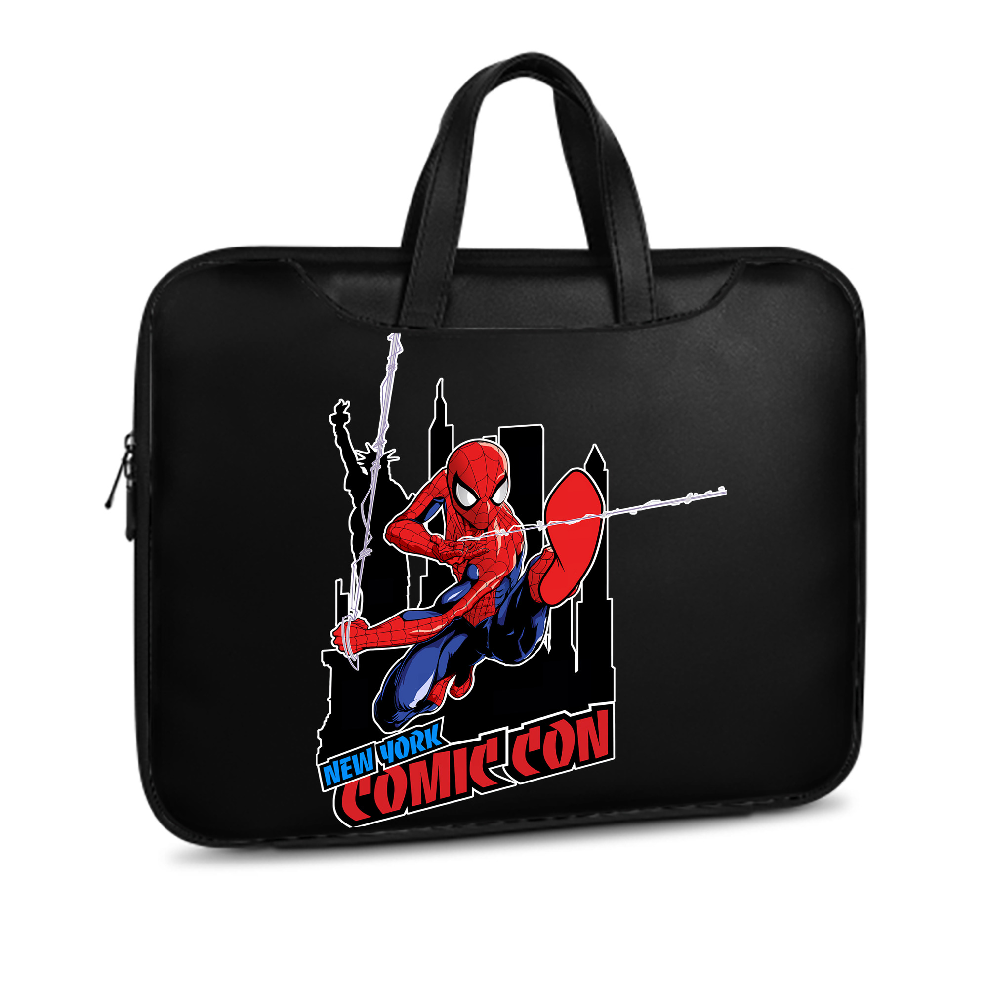 （画像用） Spider Man スパイダーマン レザーラップトップバッグ　ノートパソコンケース