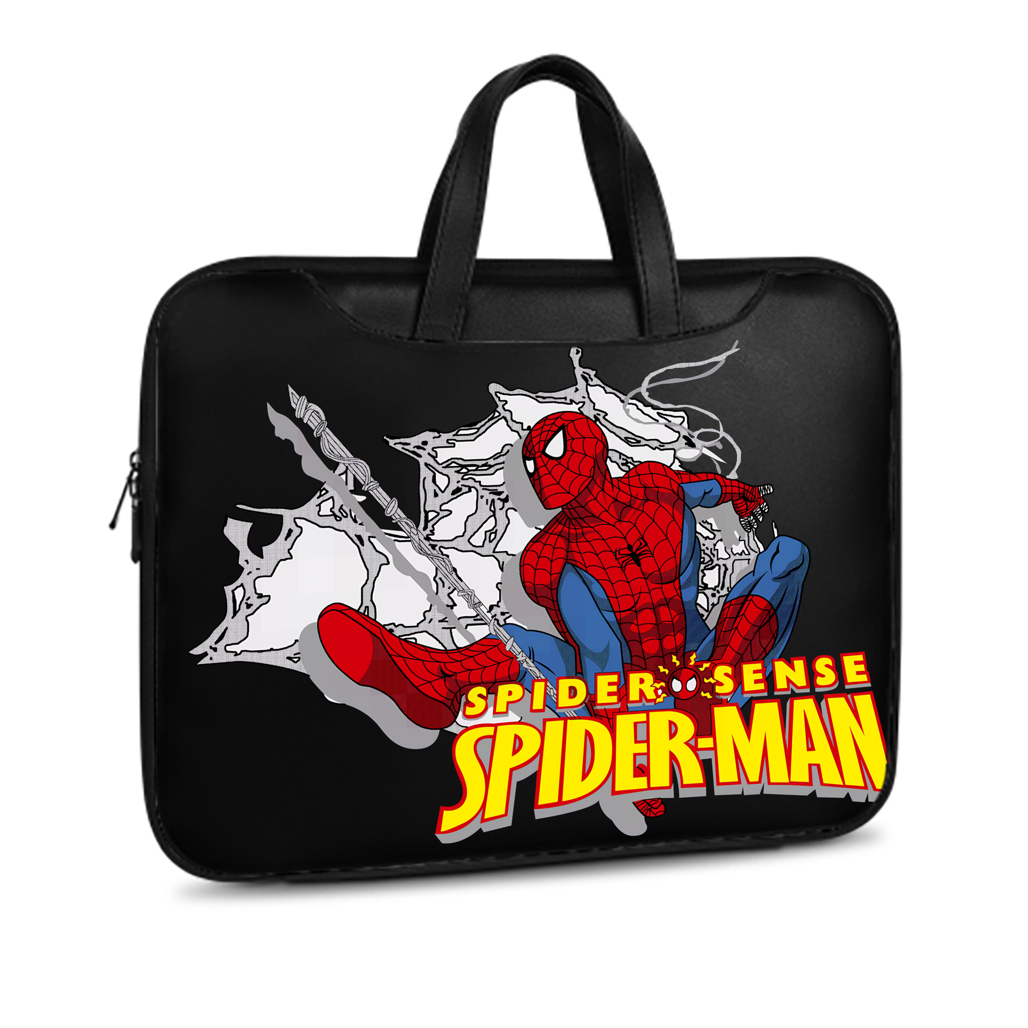 （画像用） Spider Man スパイダーマン レザーラップトップバッグ　ノートパソコンケース