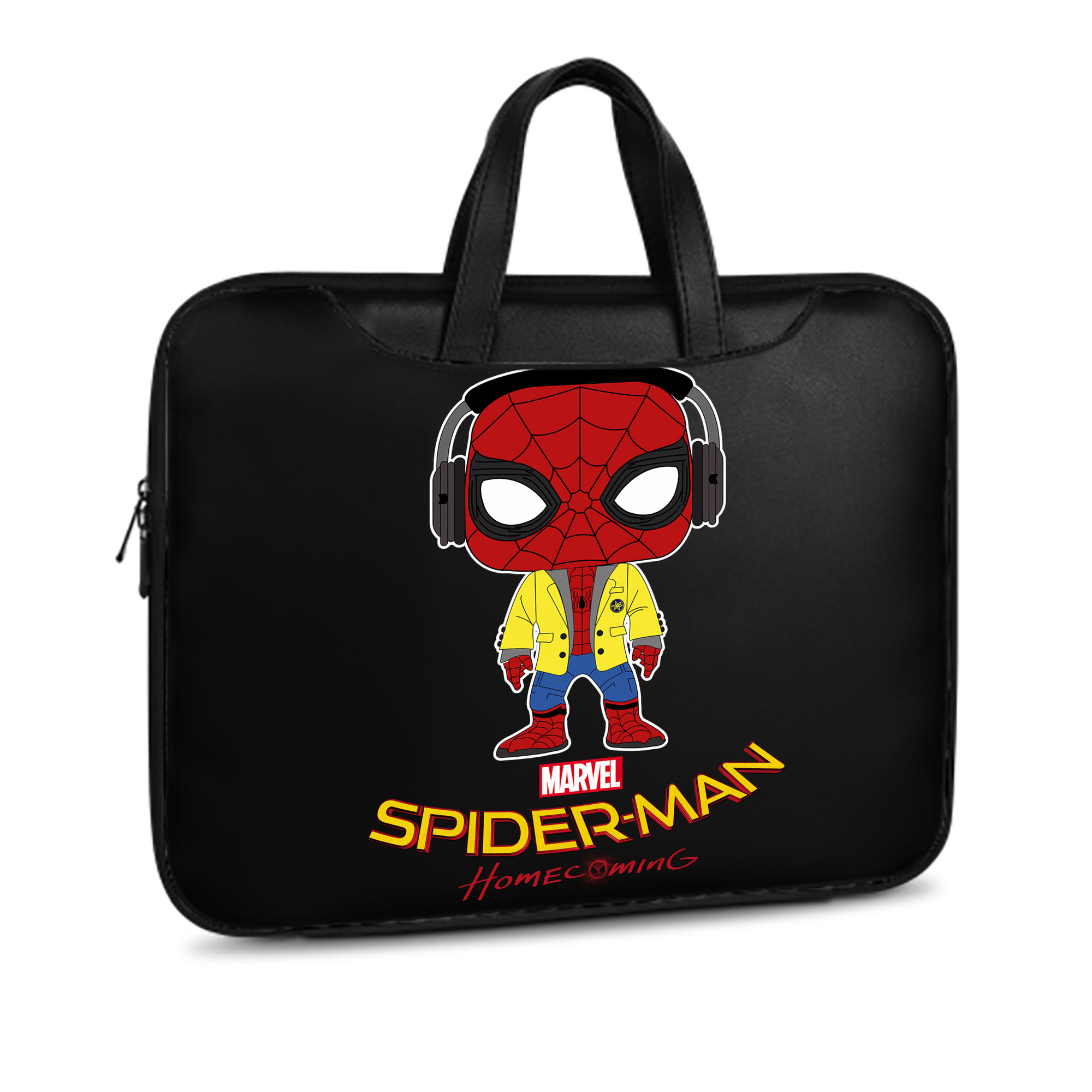 （画像用） Spider Man スパイダーマン レザーラップトップバッグ　ノートパソコンケース
