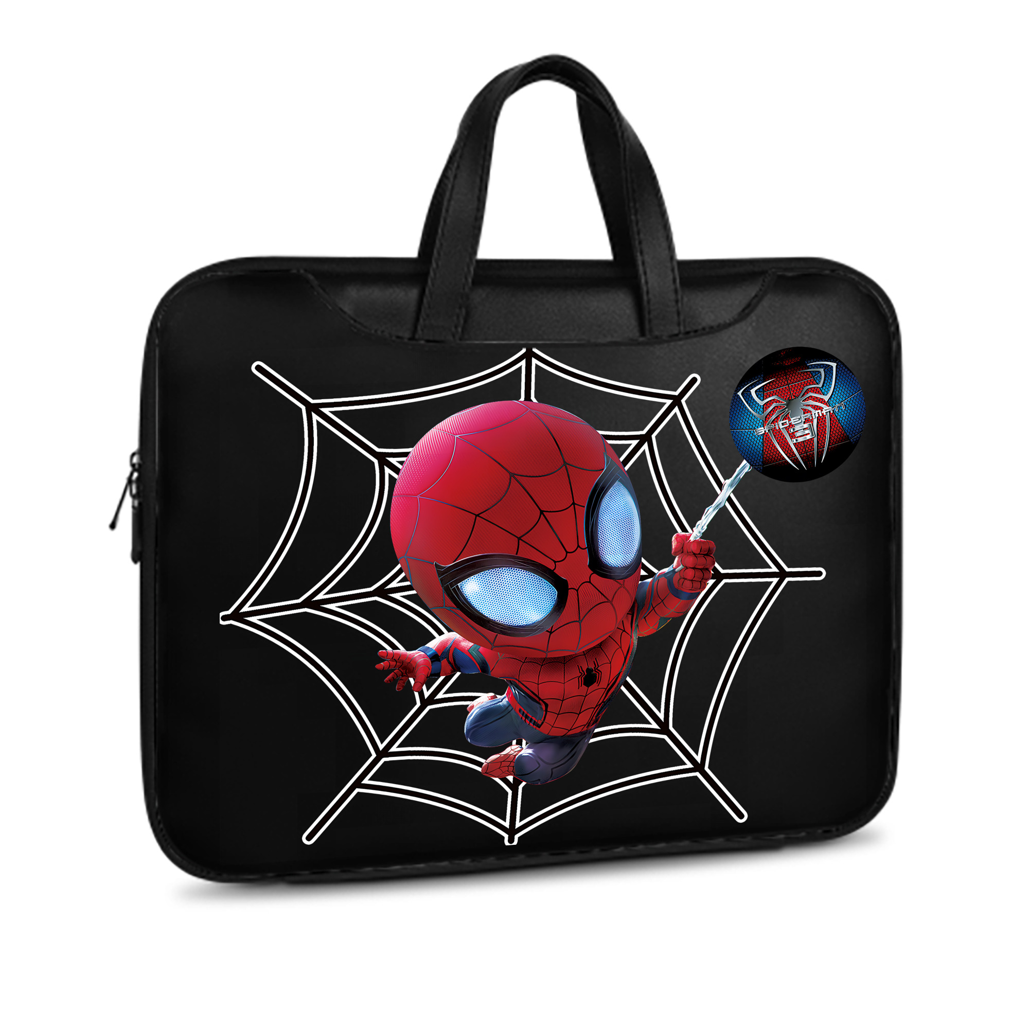 （画像用） Spider Man スパイダーマン レザーラップトップバッグ　ノートパソコンケース