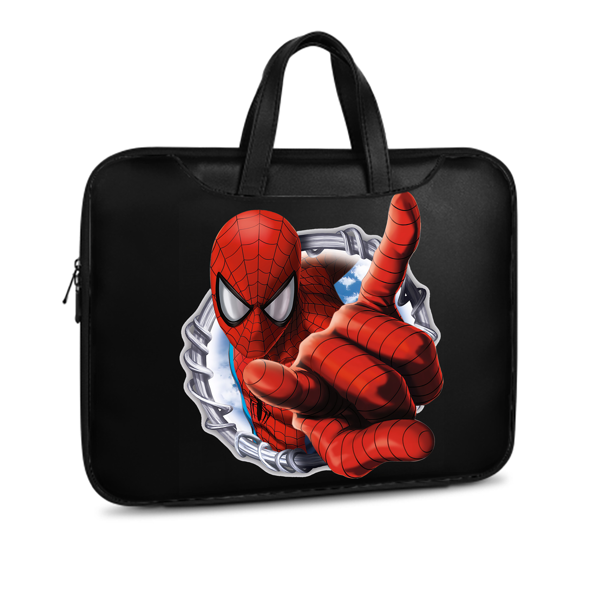 （画像用） Spider Man スパイダーマン レザーラップトップバッグ　ノートパソコンケース