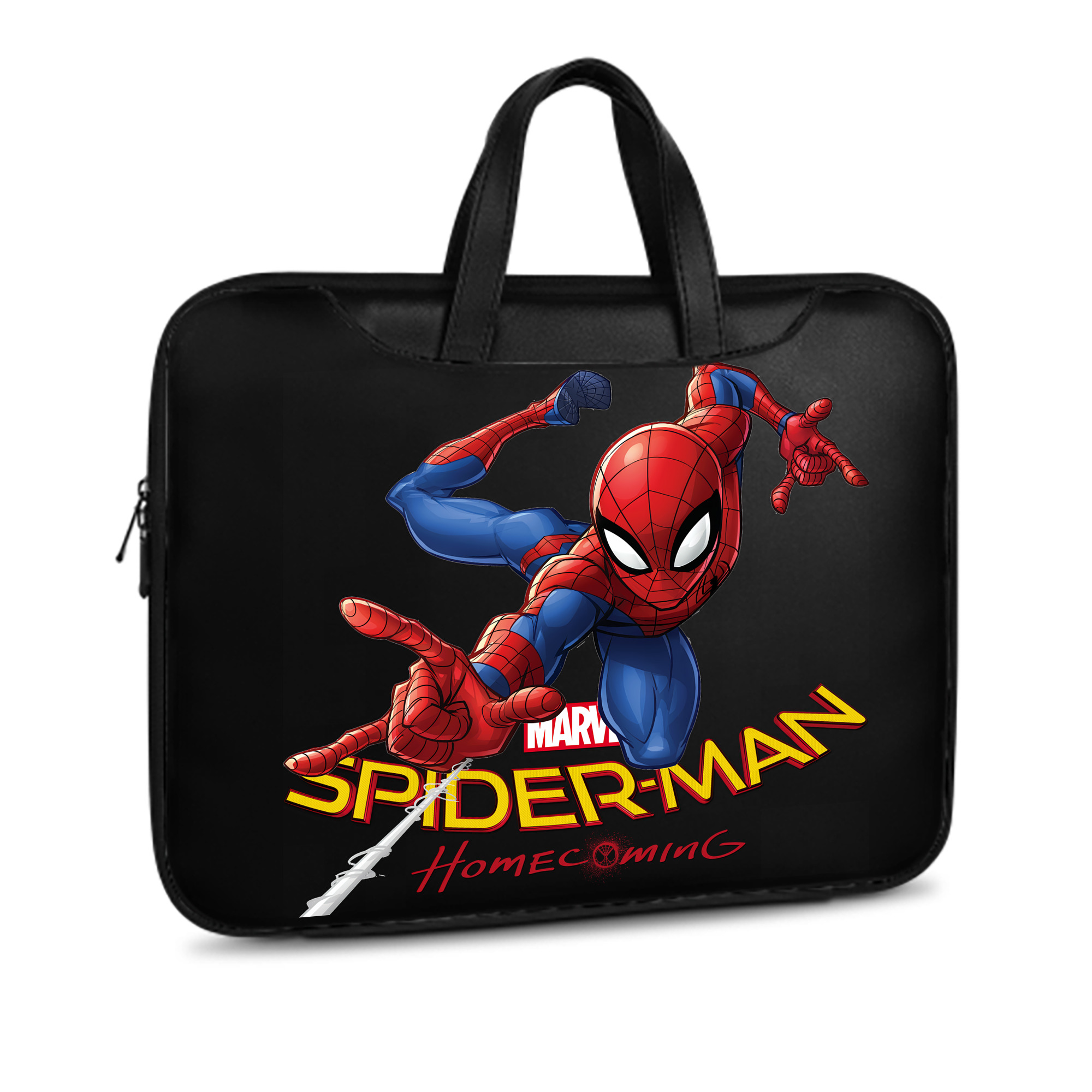 （画像用） Spider Man スパイダーマン レザーラップトップバッグ　ノートパソコンケース