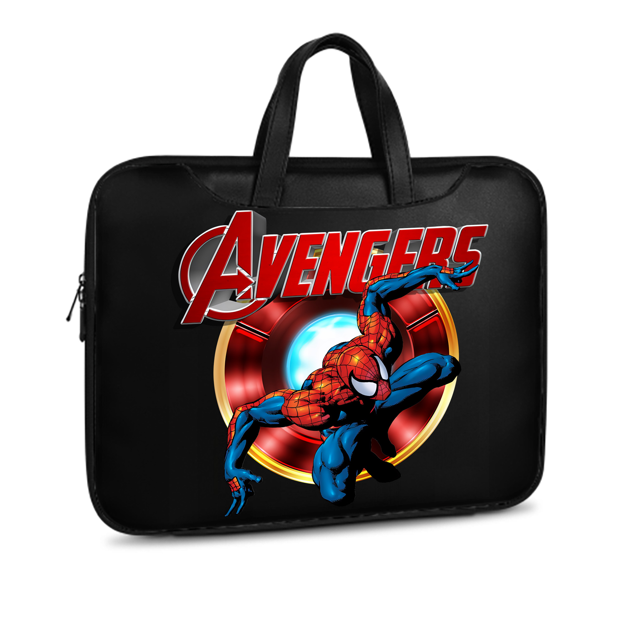 （画像用） Spider Man スパイダーマン レザーラップトップバッグ　ノートパソコンケース