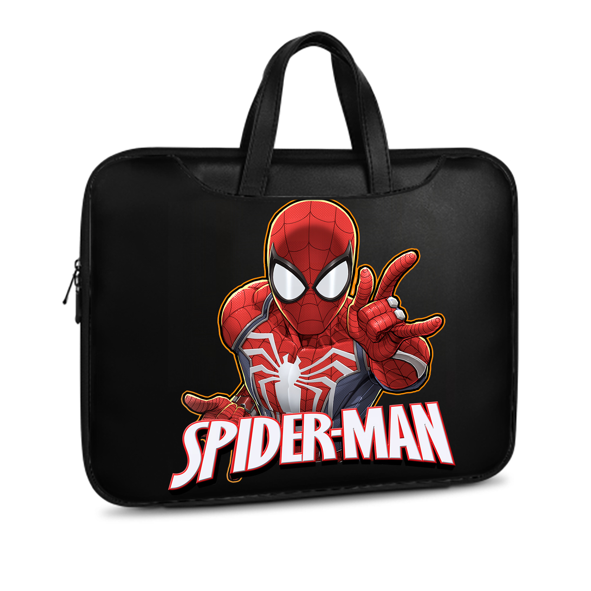 （画像用） Spider Man スパイダーマン レザーラップトップバッグ　ノートパソコンケース