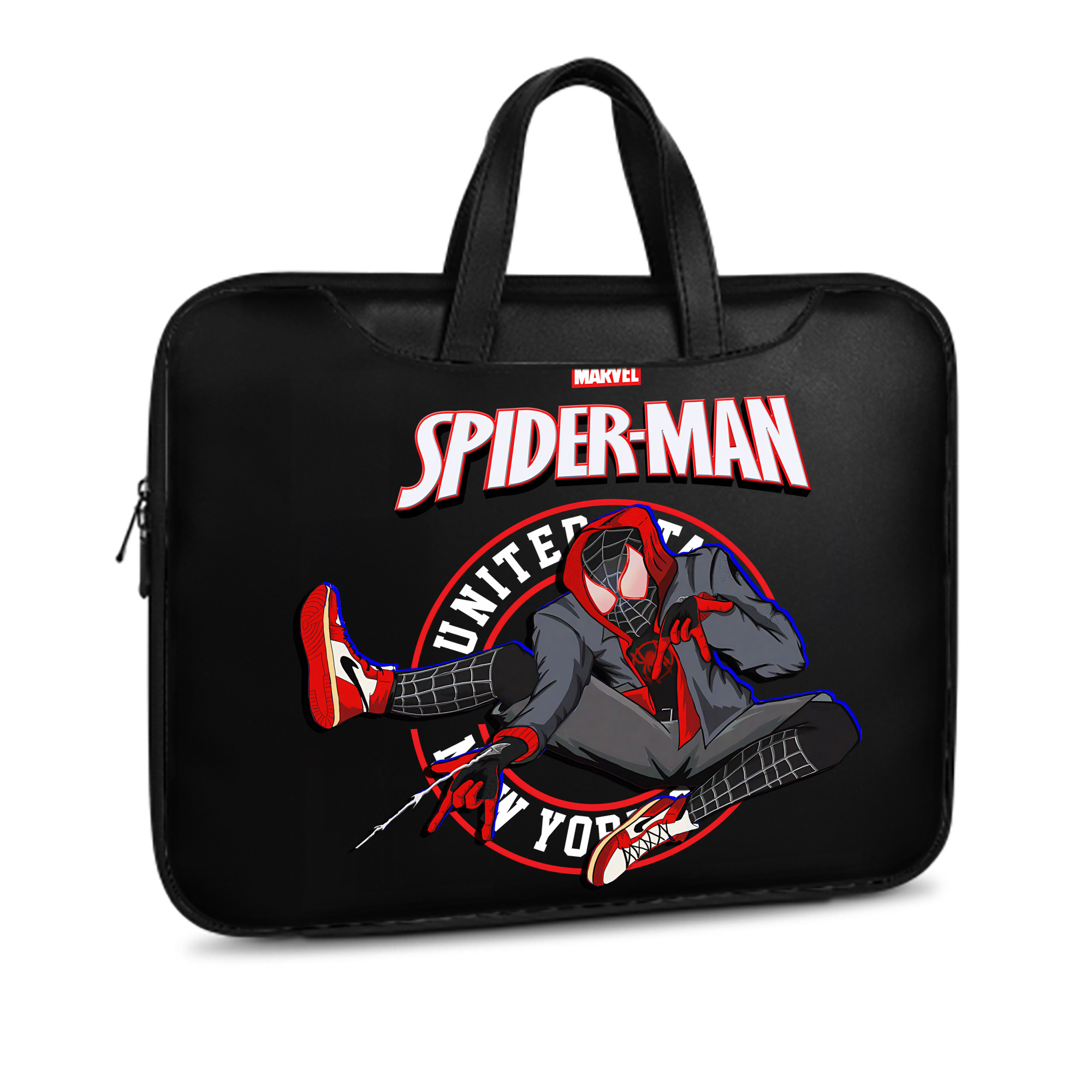 （画像用） Spider Man スパイダーマン レザーラップトップバッグ　ノートパソコンケース